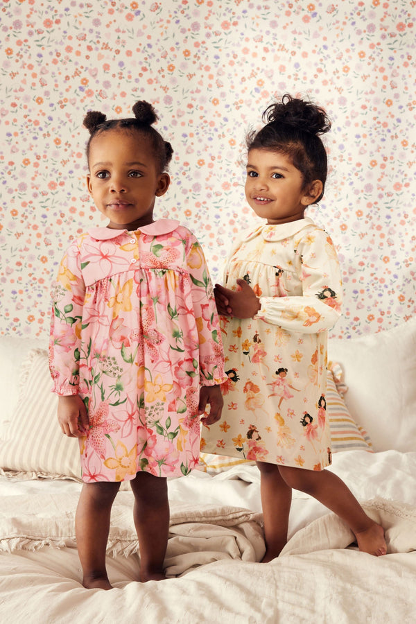 Pink/Cream Fairy Nighties 2 Pack (2-12yrs)