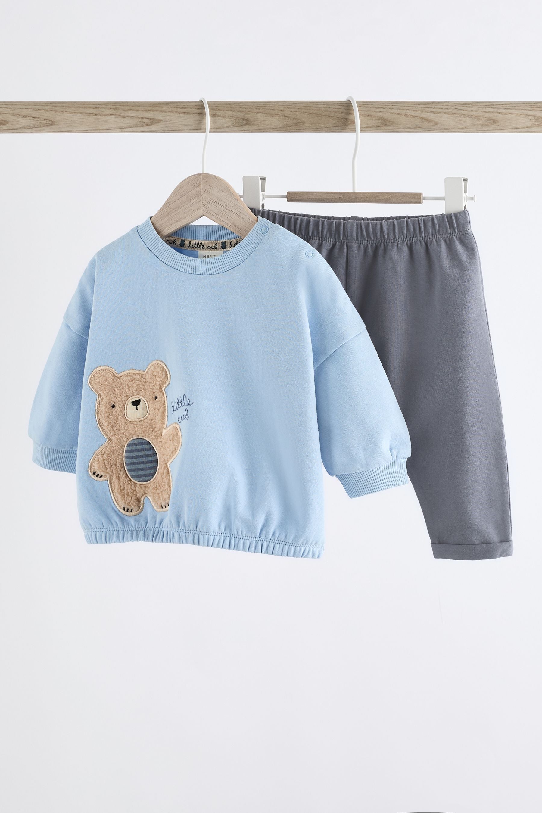 Blue Bear Sweatshirt And Leggings Baby Set