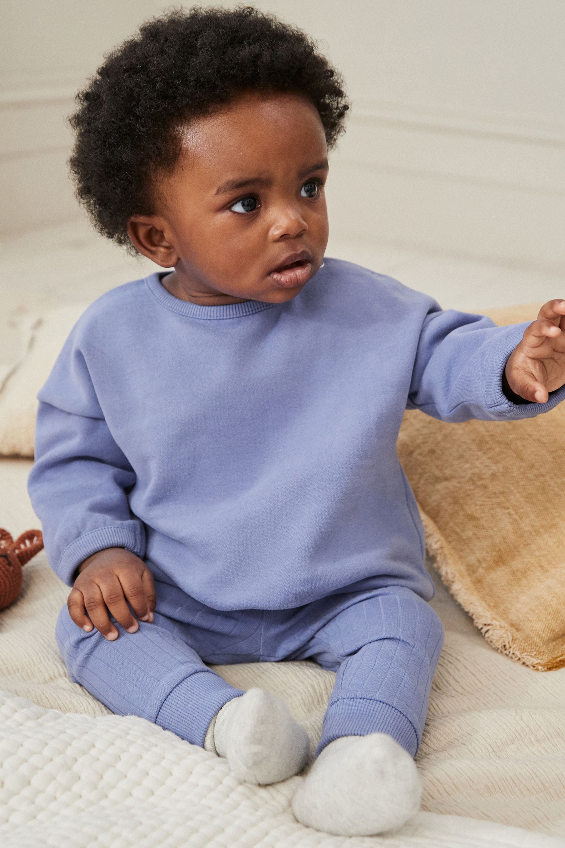 Blue Baby Sweatshirt And Leggings Set