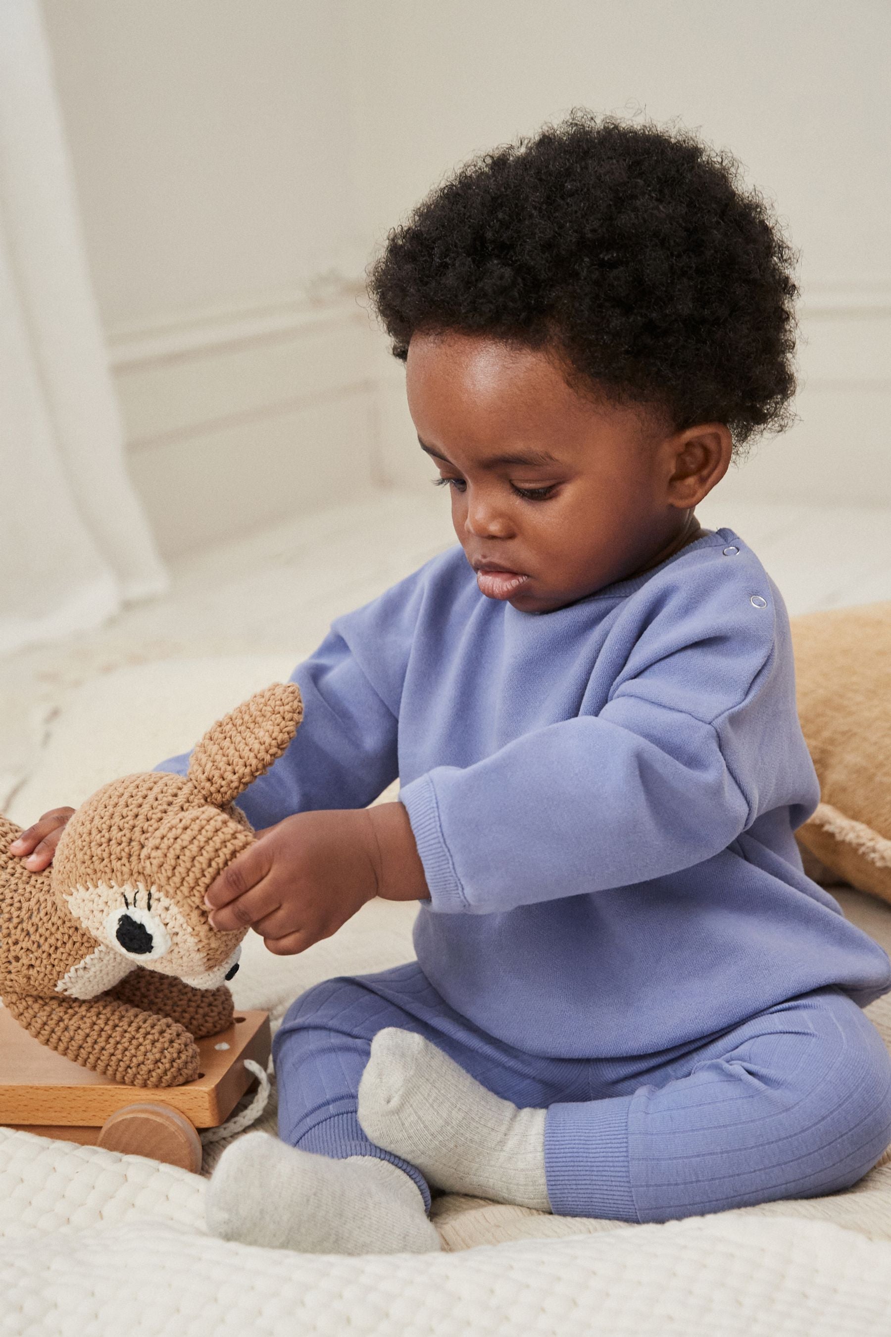 Blue Baby Sweatshirt And Leggings Set