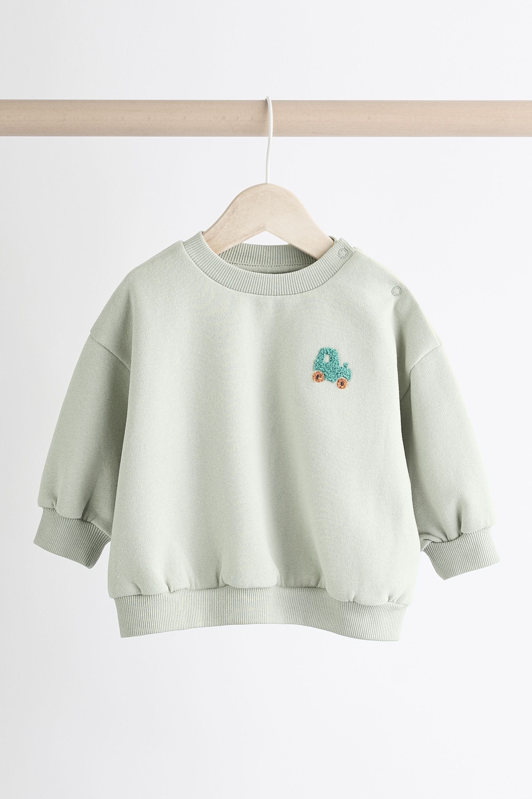 Sage Green Baby Sweatshirt and Joggers Set