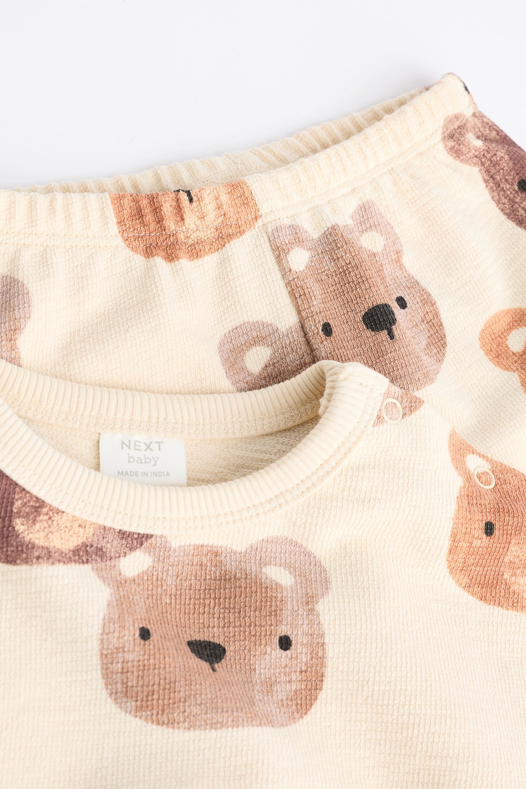 Neutral Bear Baby 100% Cotton Sweatshirt and Joggers Set