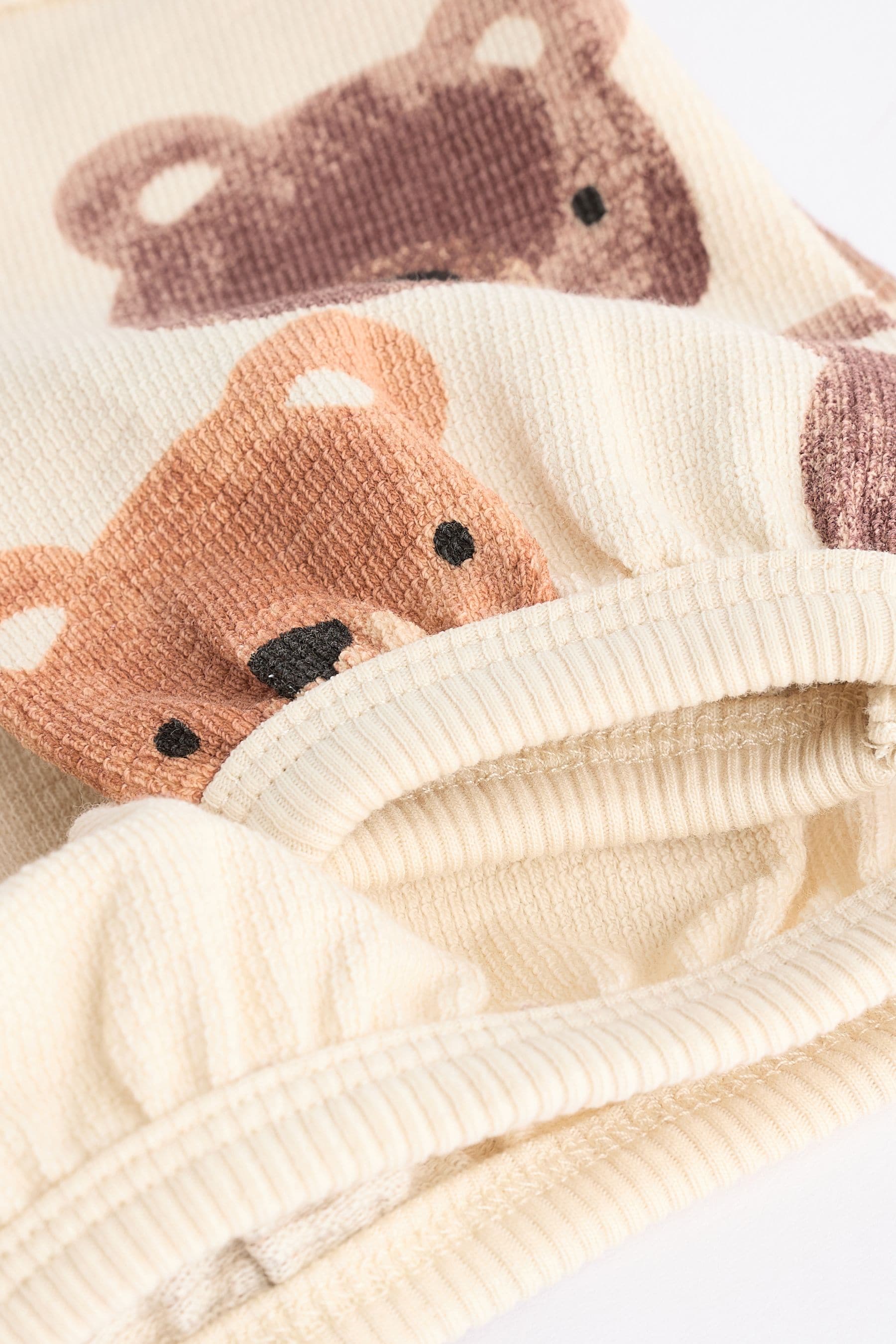 Neutral Bear Baby 100% Cotton Sweatshirt and Joggers Set