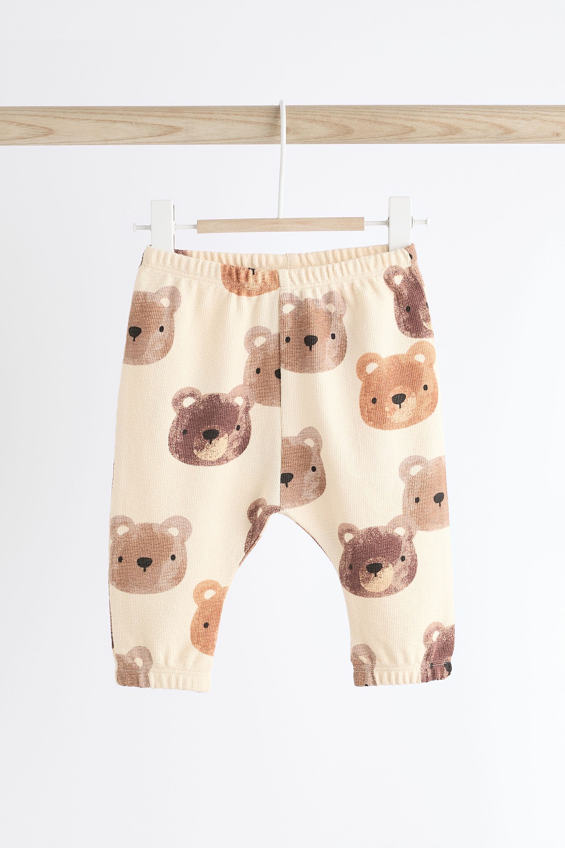 Neutral Bear Baby 100% Cotton Sweatshirt and Joggers Set