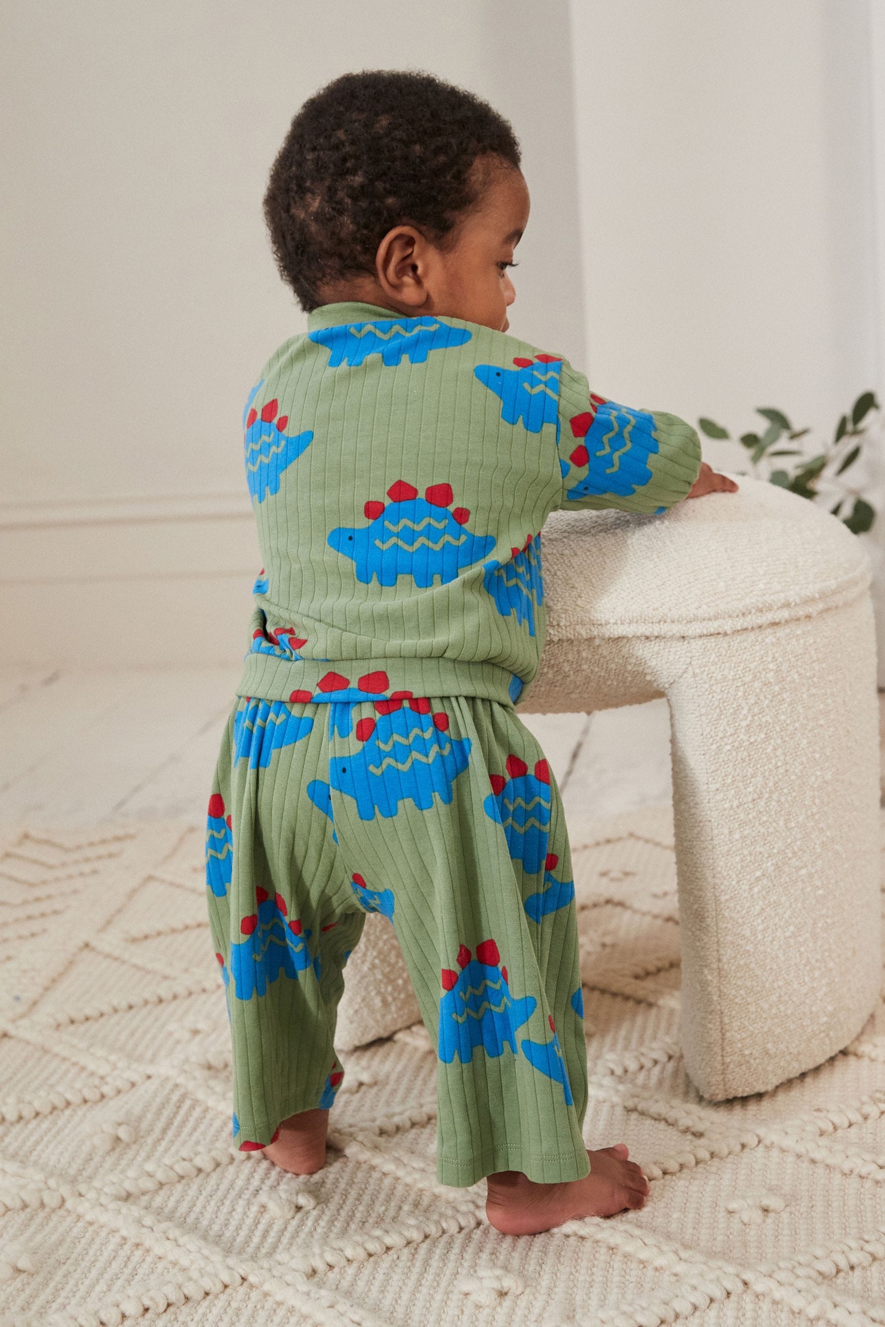 Bright Dino Top And Leggings Baby Set