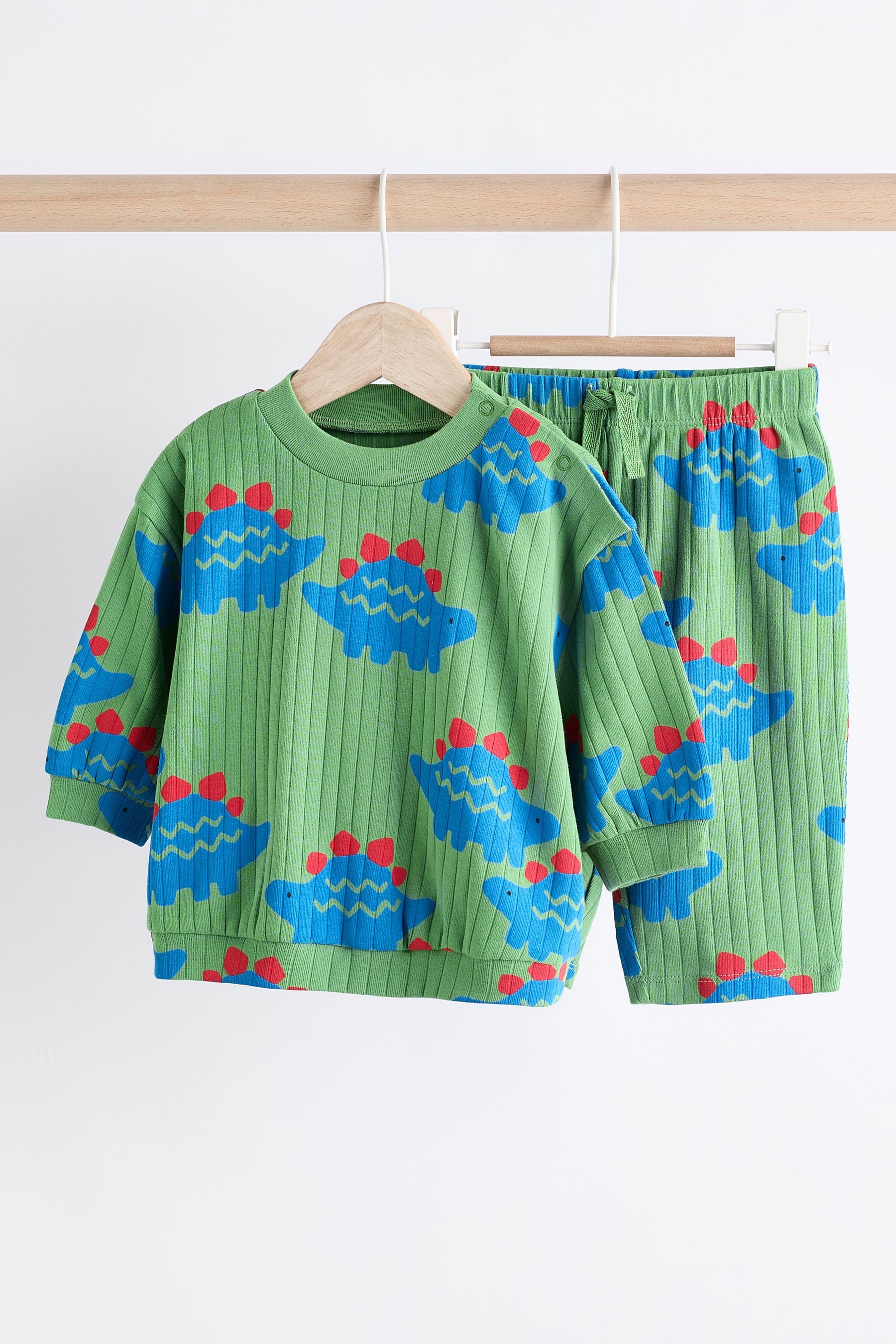 Bright Dino Top And Leggings Baby Set