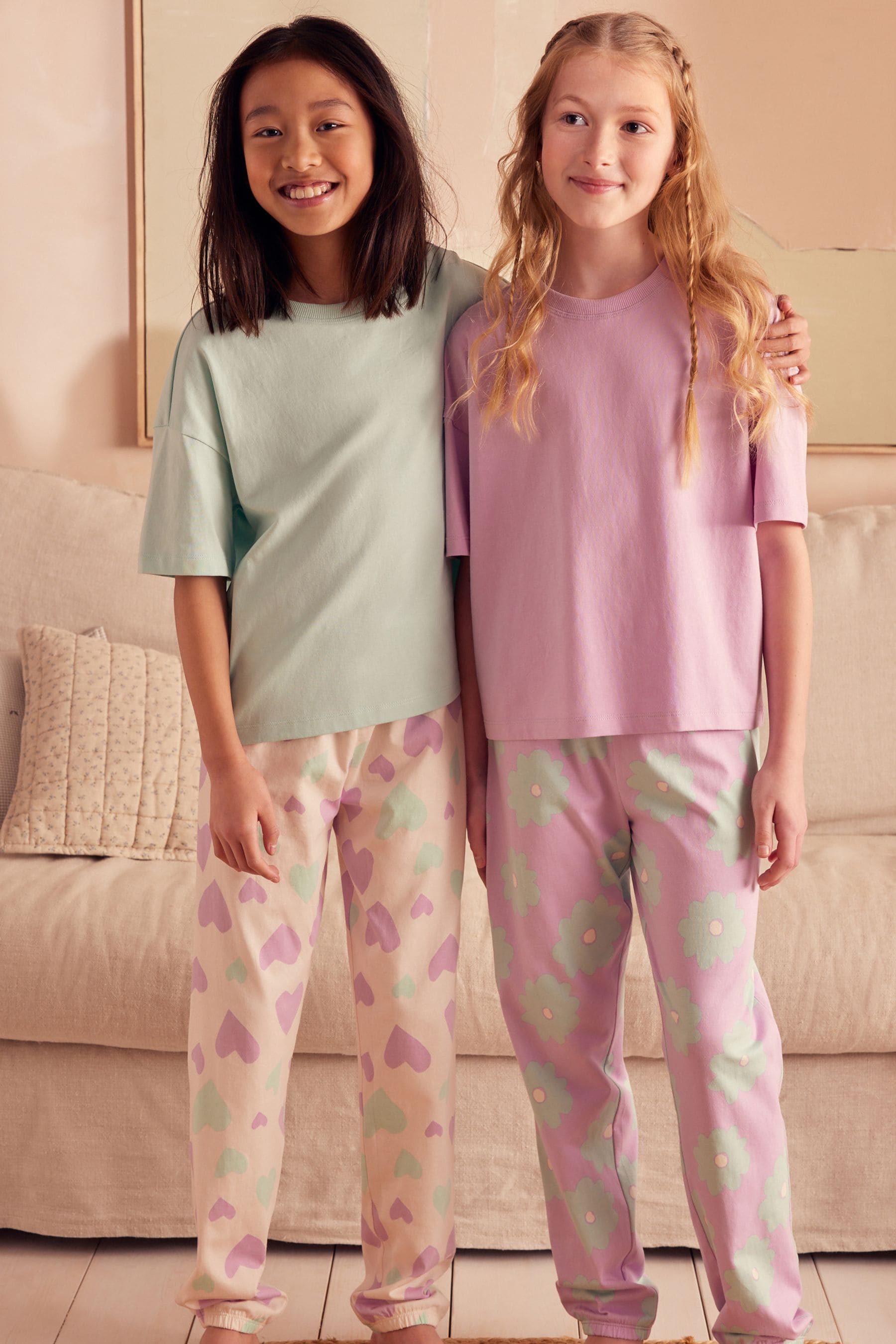 Pastel Purple/Blue Jogger Pyjamas 2 Pack (3-16yrs)