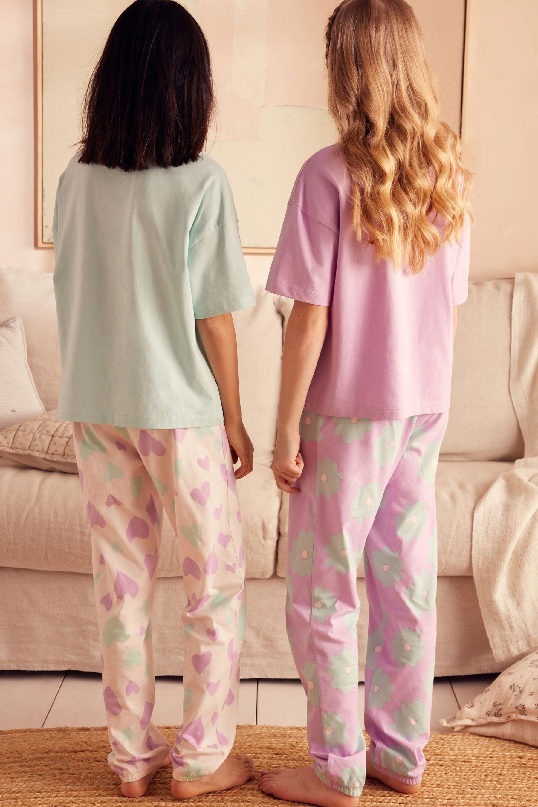 Pastel Purple/Blue Jogger Pyjamas 2 Pack (3-16yrs)