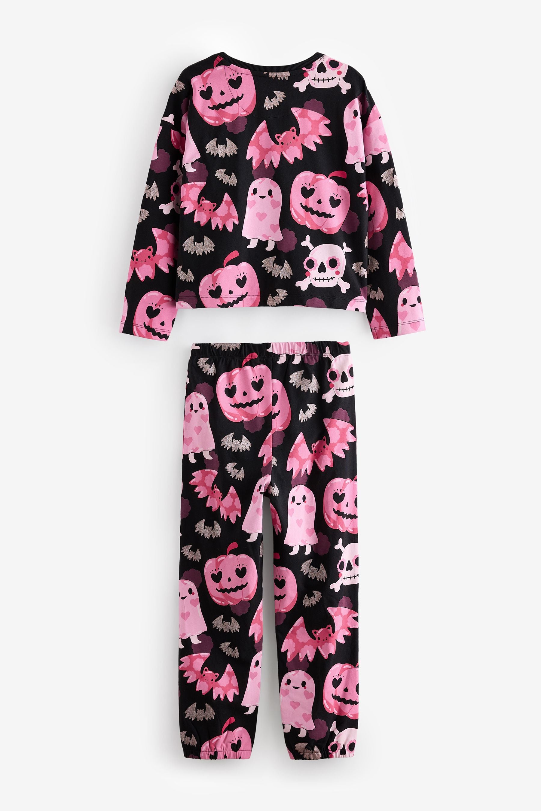 Black/Pink Halloween Jogger Pyjamas (3-16yrs)