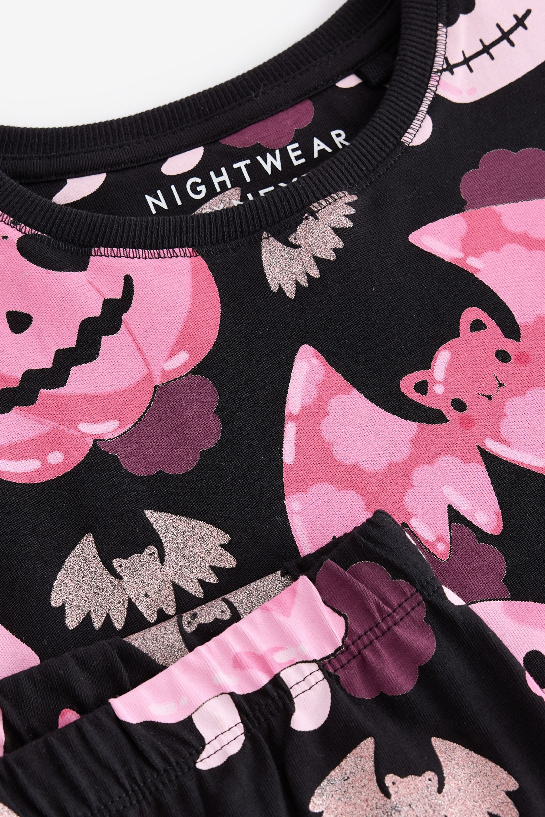 Black/Pink Halloween Jogger Pyjamas (3-16yrs)