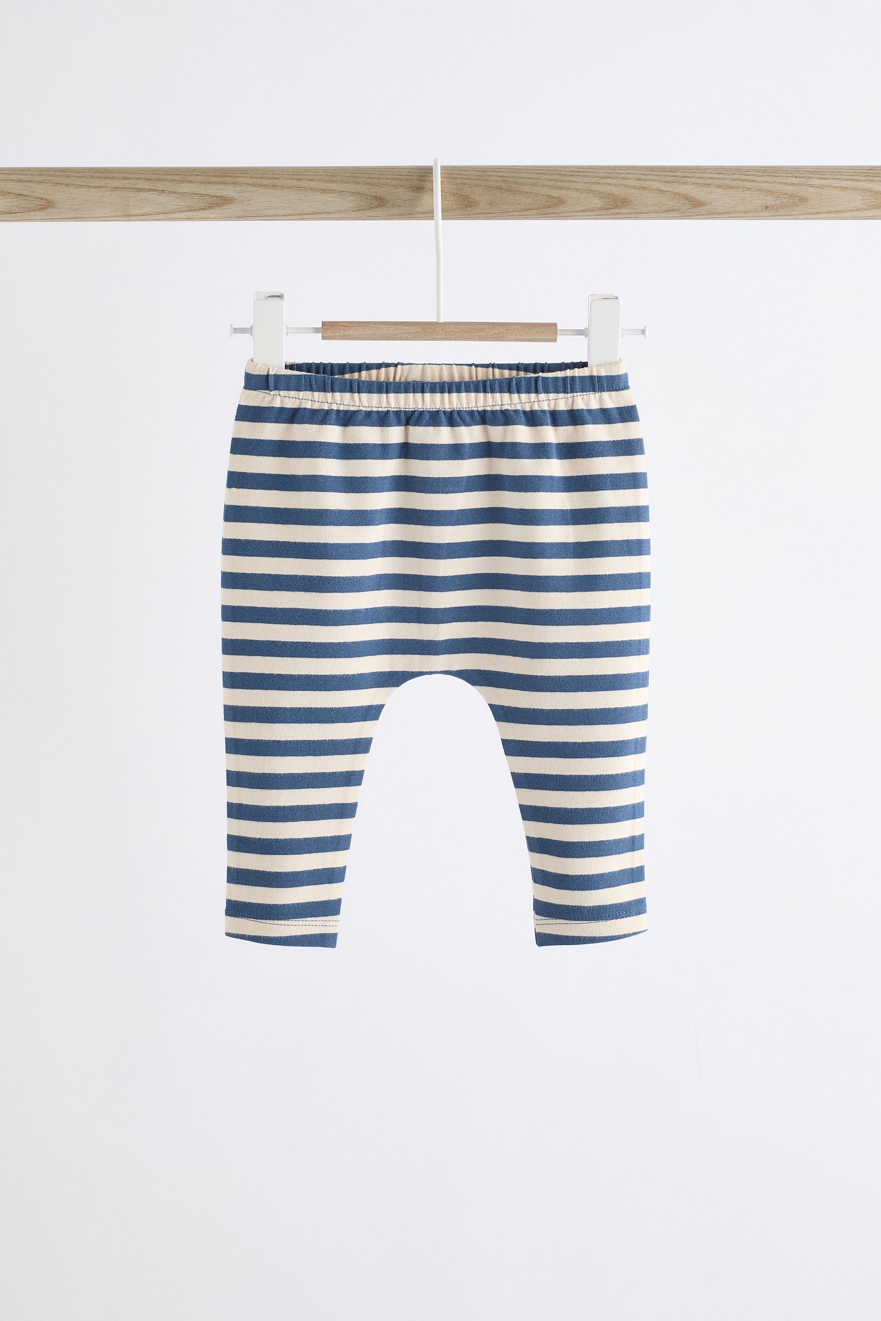 Navy Stripe Top And Leggings Baby Set