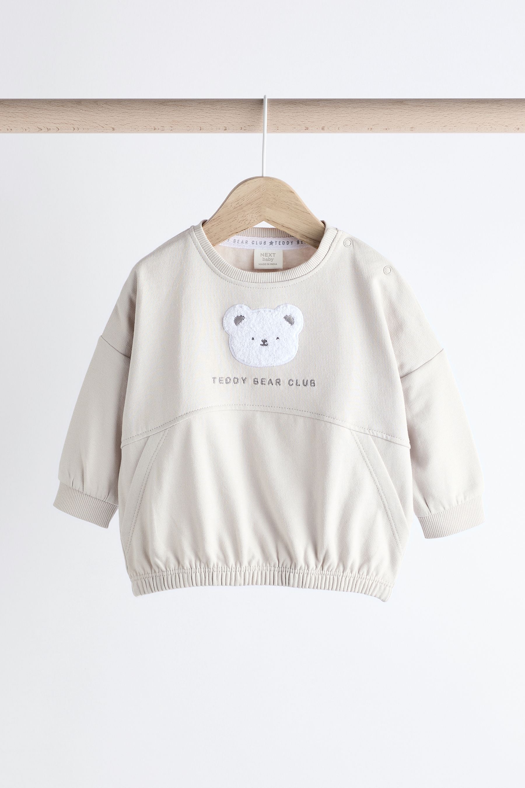 Grey Bear Baby Sweatshirt And Leggings 2 Piece Set