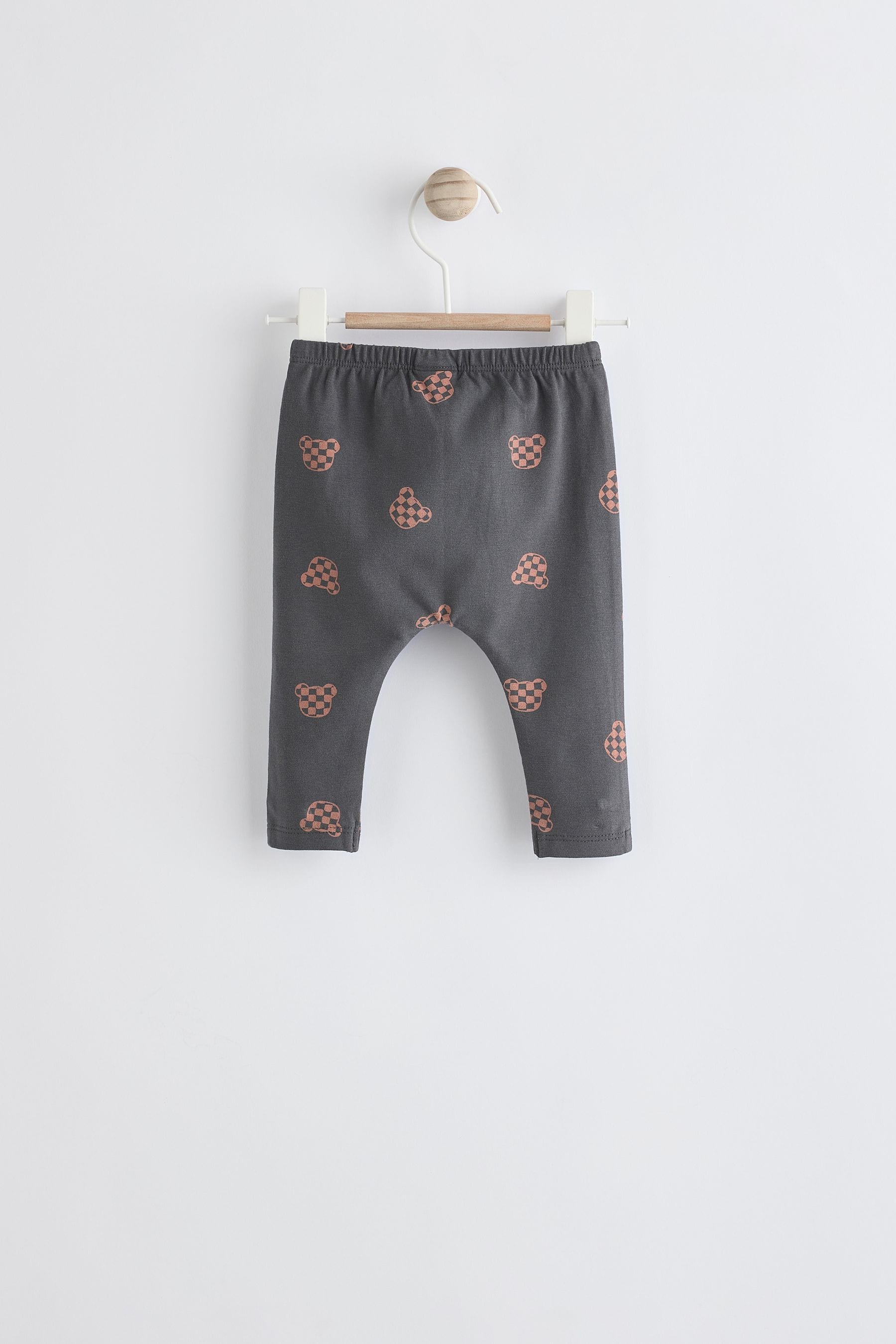 Black/Brown Top And Leggings Baby Set