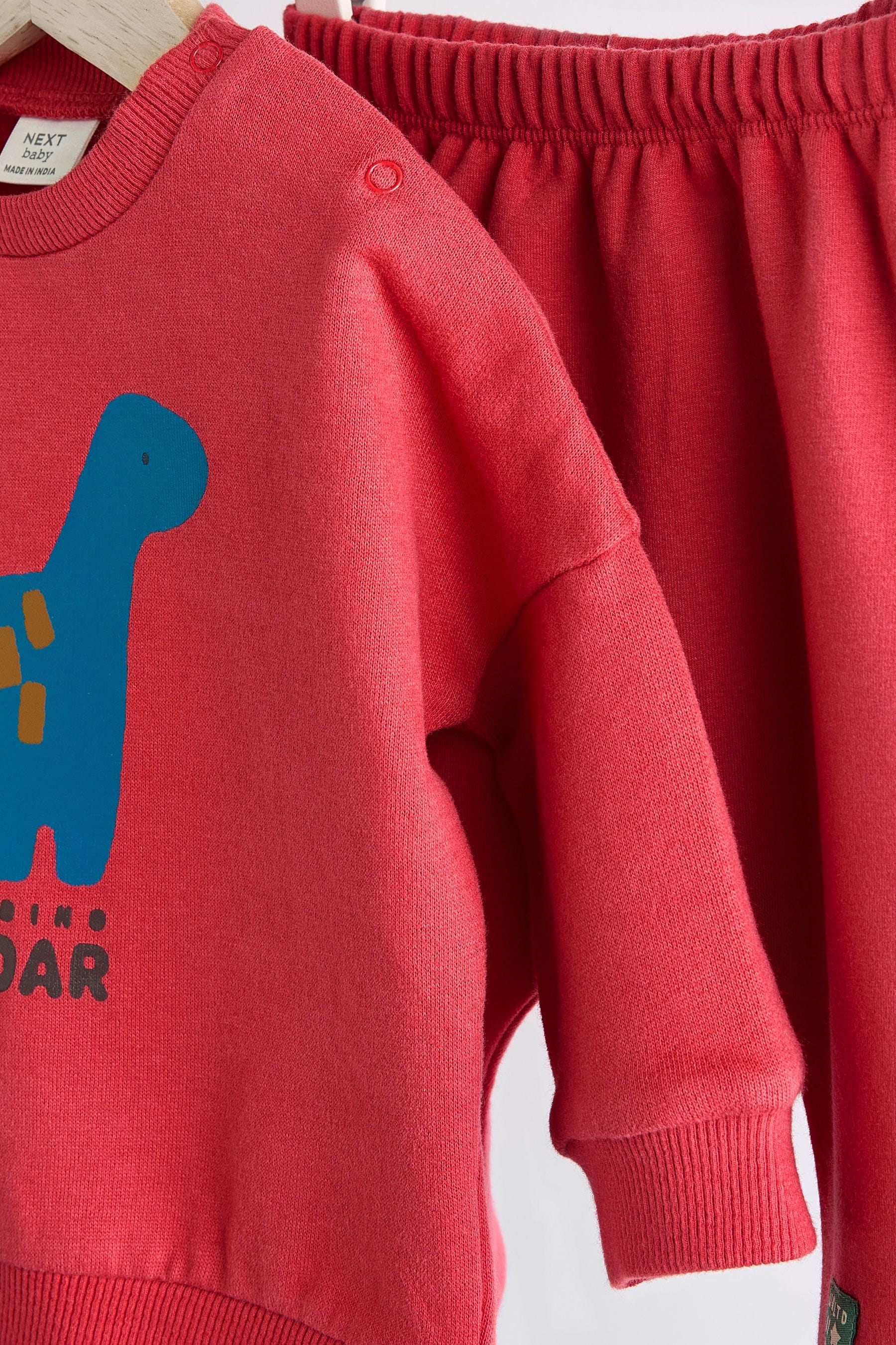 Red Dino Baby Sweatshirt and Joggers Set