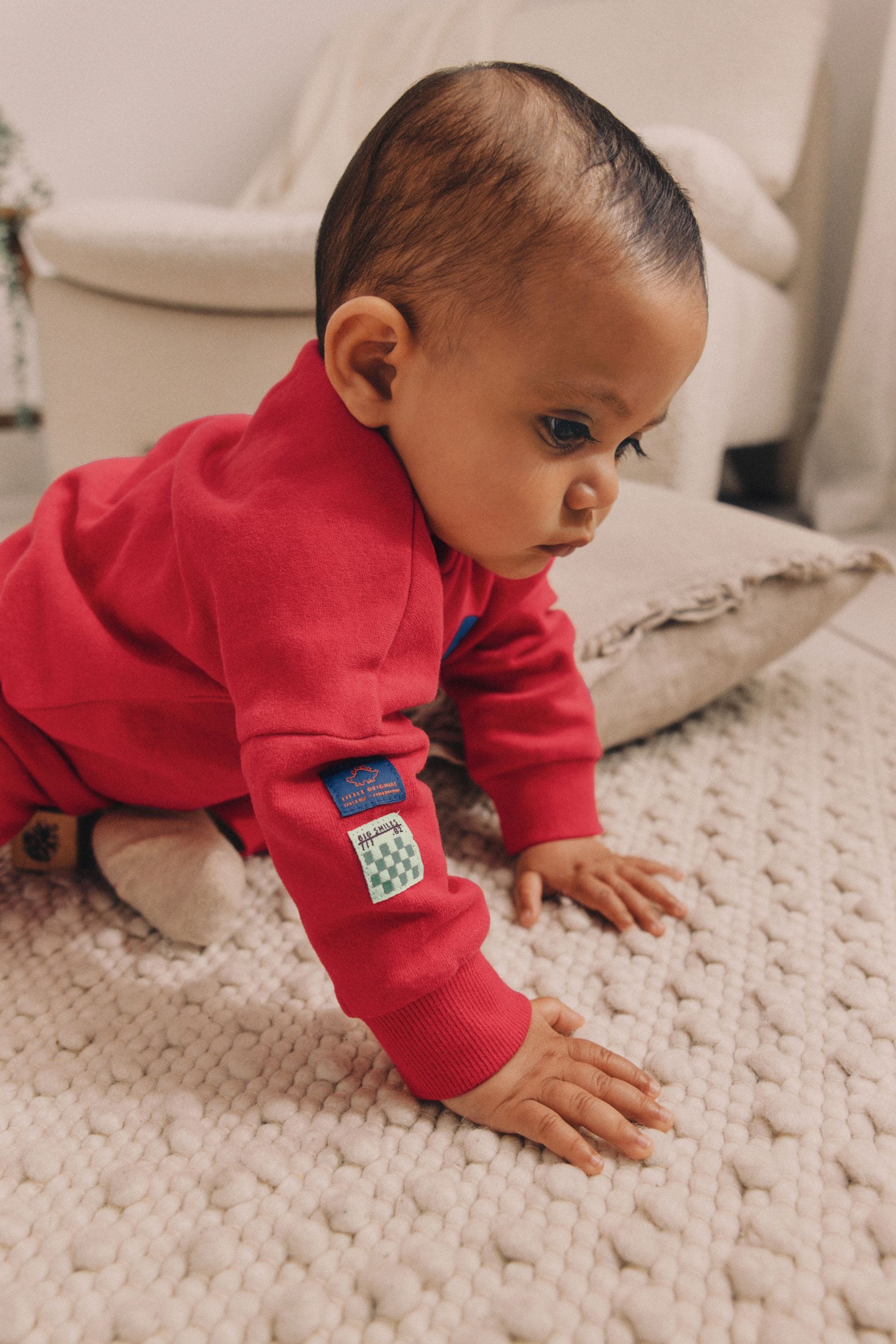 Red Dino Baby Sweatshirt and Joggers Set