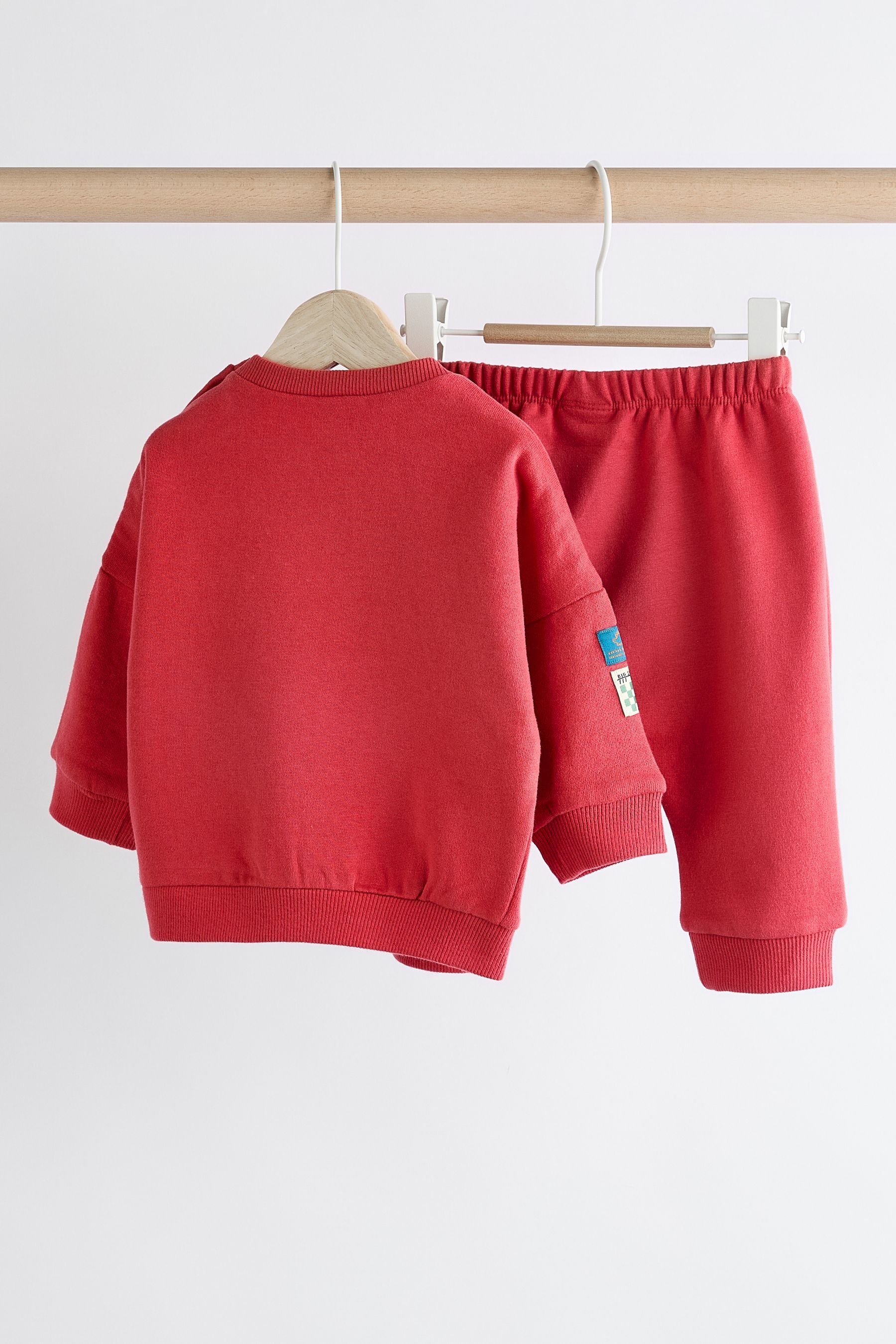 Red Dino Baby Sweatshirt and Joggers Set