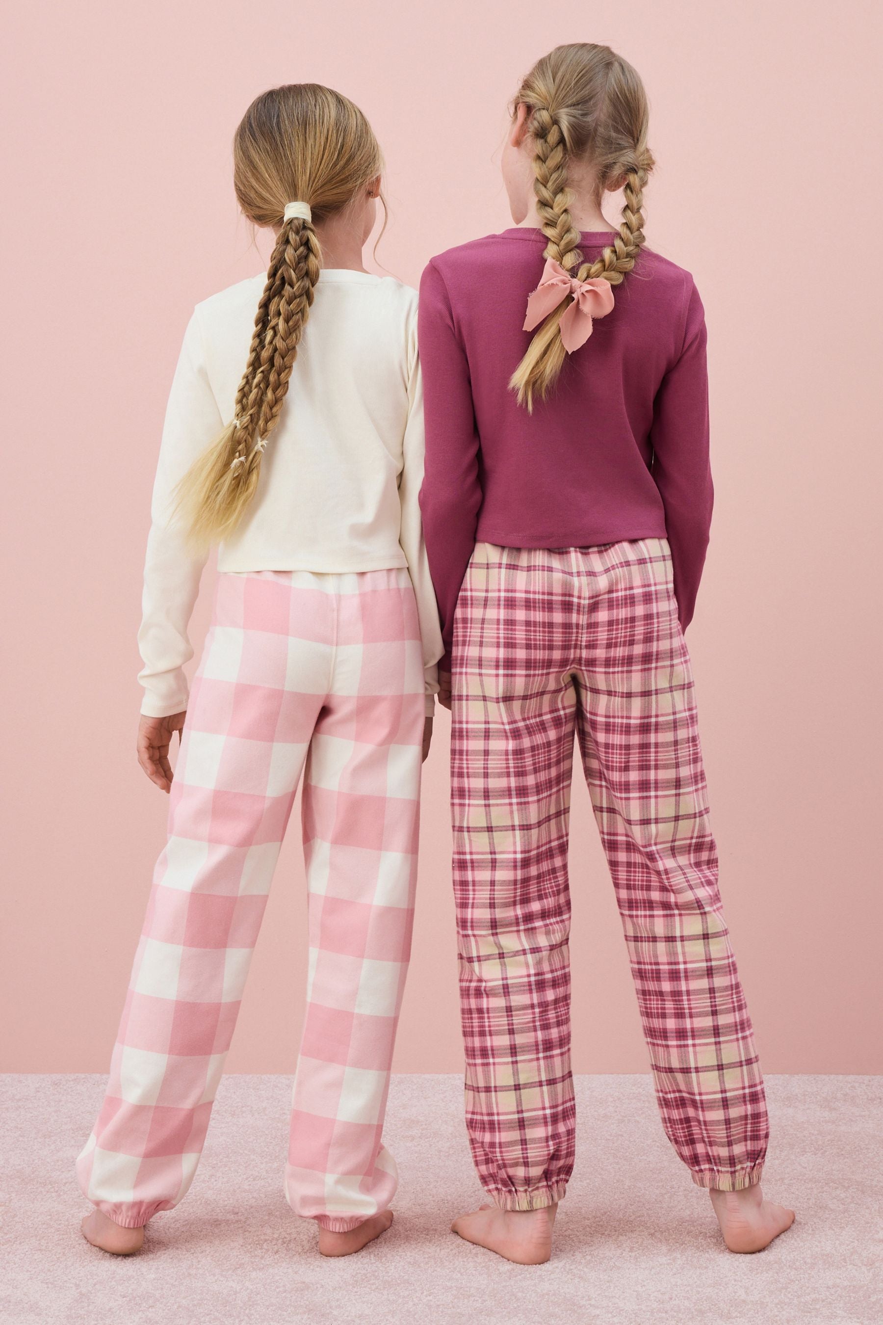 Pink Woven Check Pyjamas 2 Pack (3-16yrs)