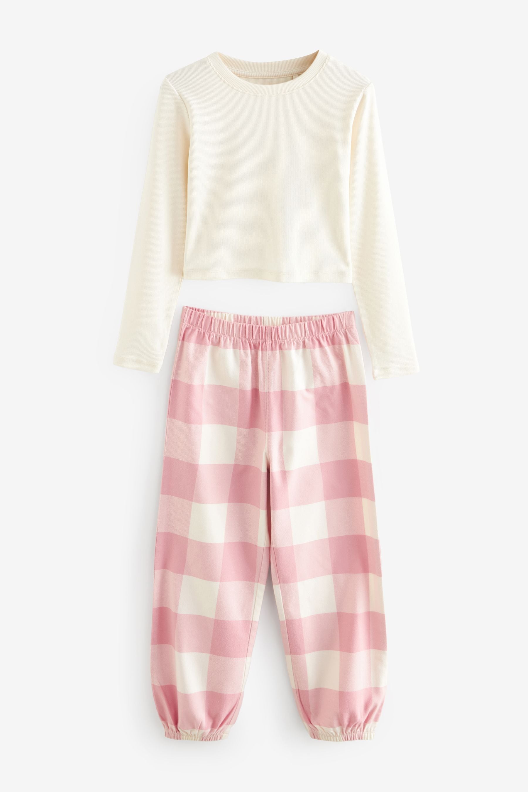 Pink Woven Check Pyjamas 2 Pack (3-16yrs)