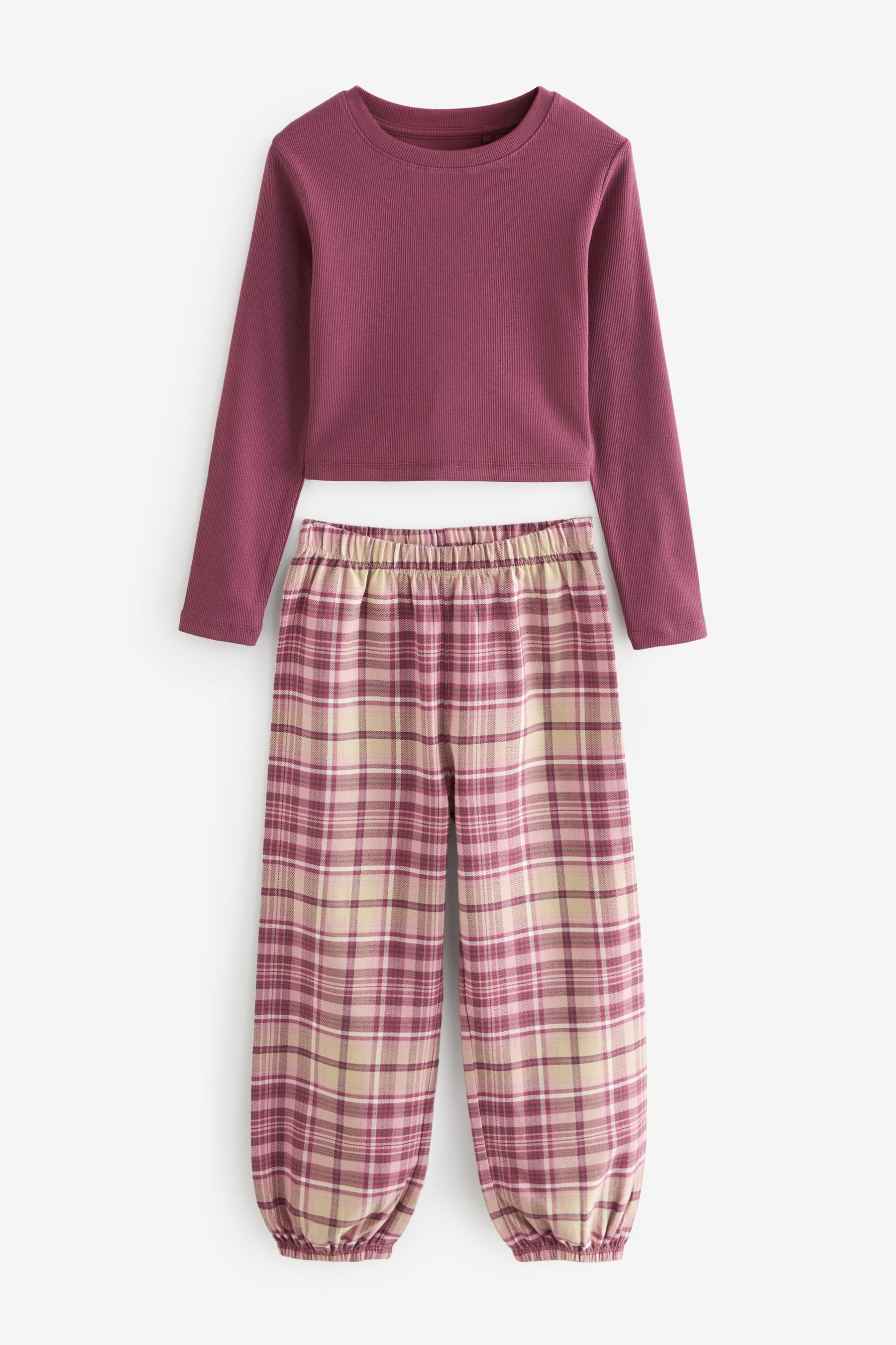 Pink Woven Check Pyjamas 2 Pack (3-16yrs)