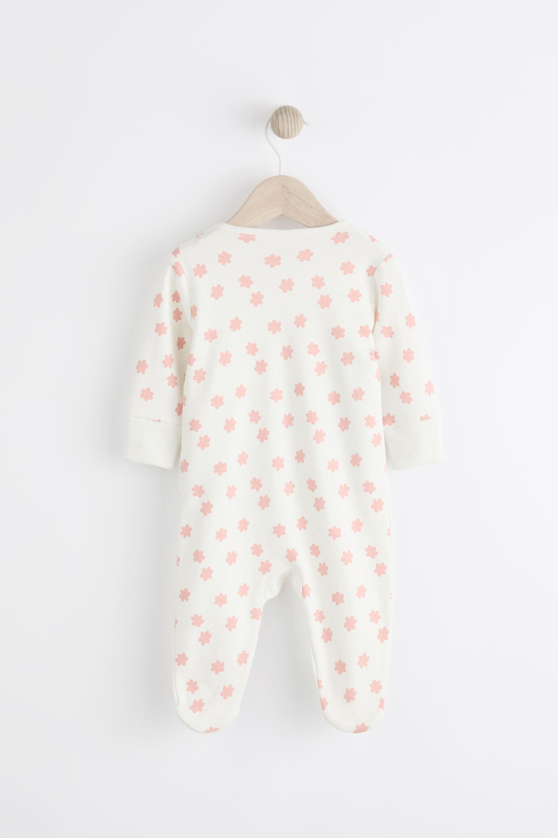 Pink/Cream Minnie Mouse License Baby Sleepsuit and Bib Set (0mths-2yrs)