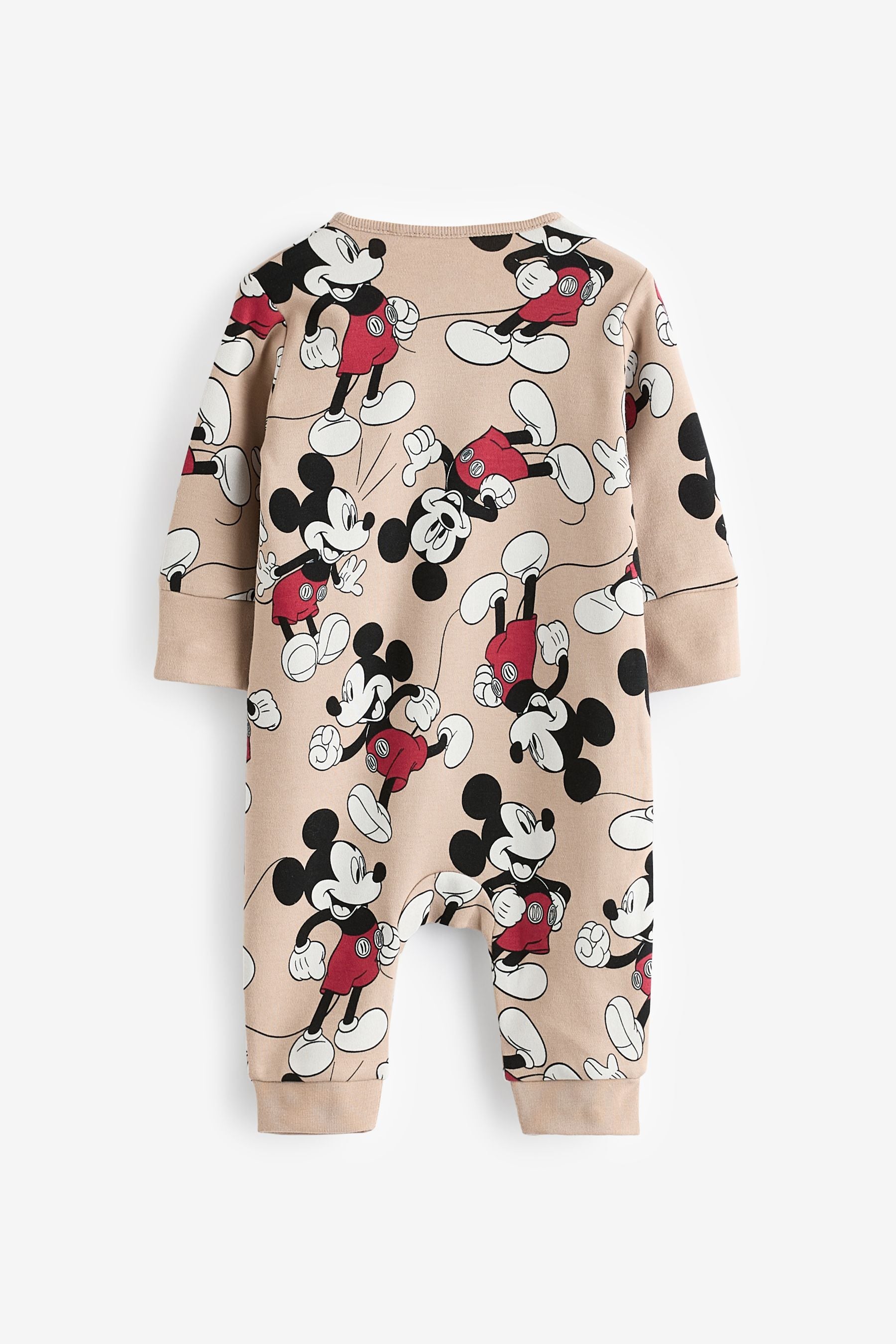 Neutral Mickey Mouse Baby 100% Cotton Sleepsuit and Bib Set 2 Piece (0mths-3yrs)