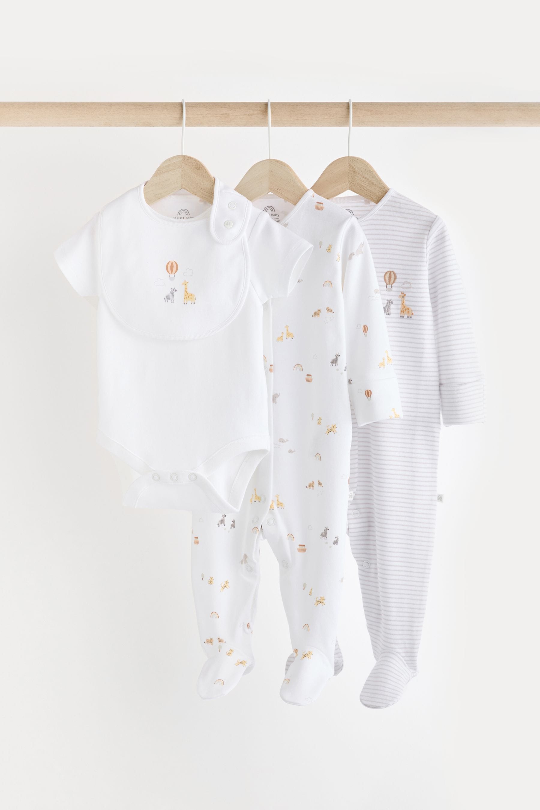 White Organic Cotton Baby 5 Piece Set (0-9mths)