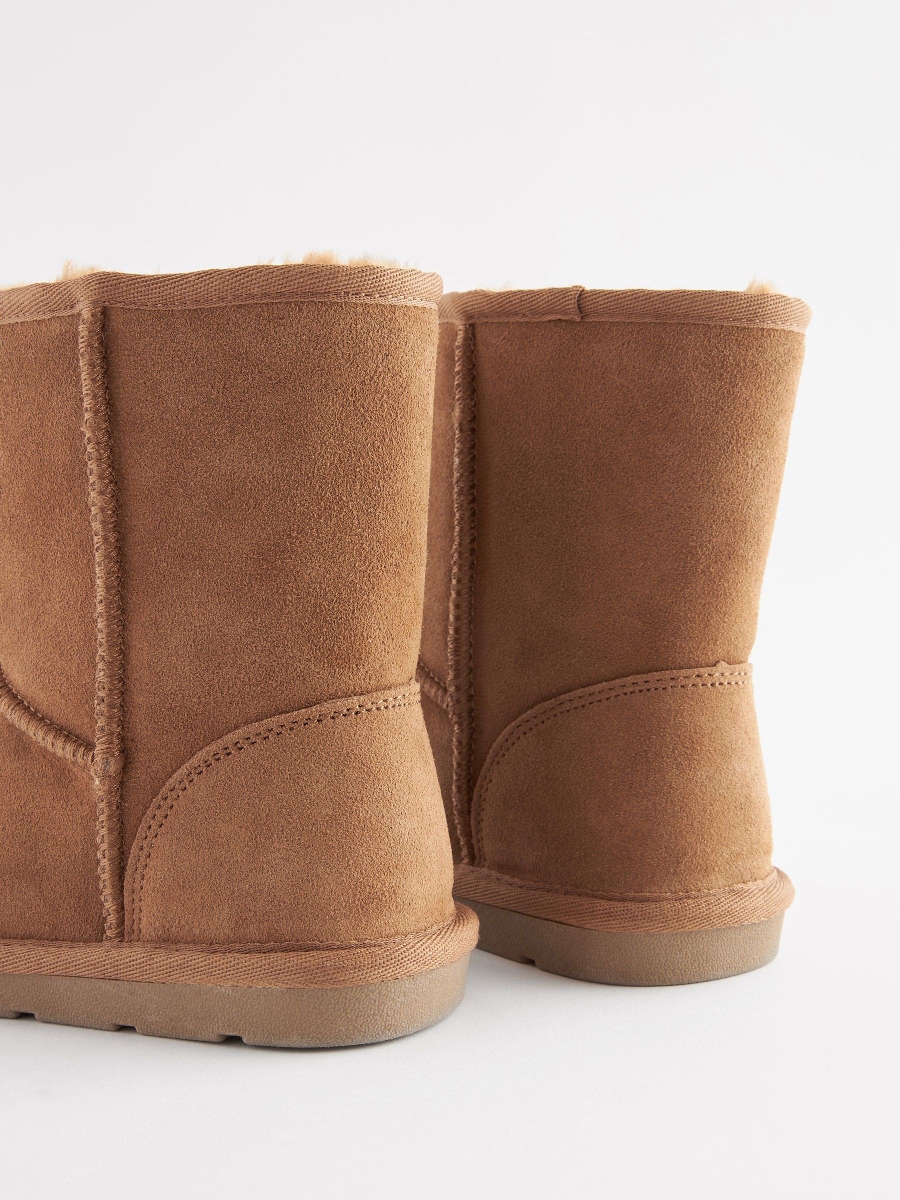 Tan Brown Suede Pull On Boots