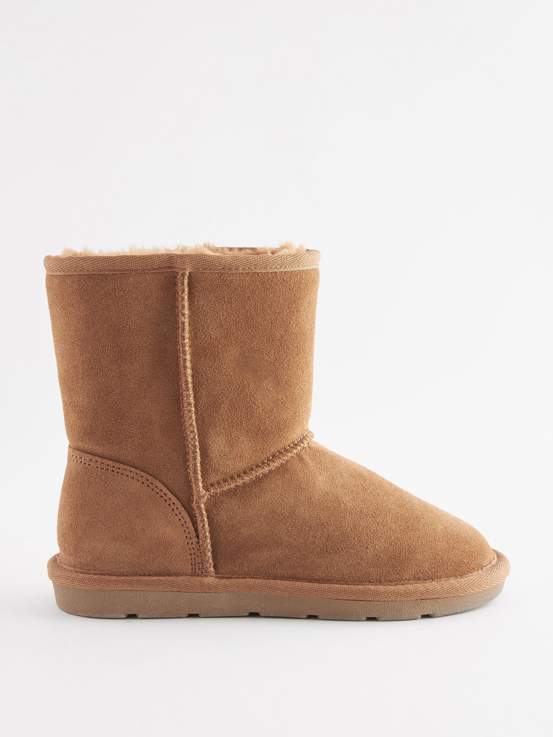 Tan Brown Suede Pull On Boots