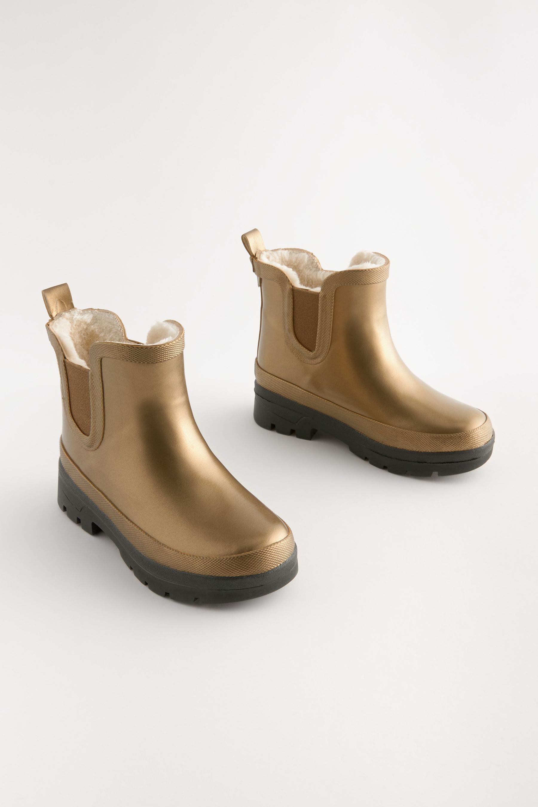 Gold Metallic Chelsea Wellies