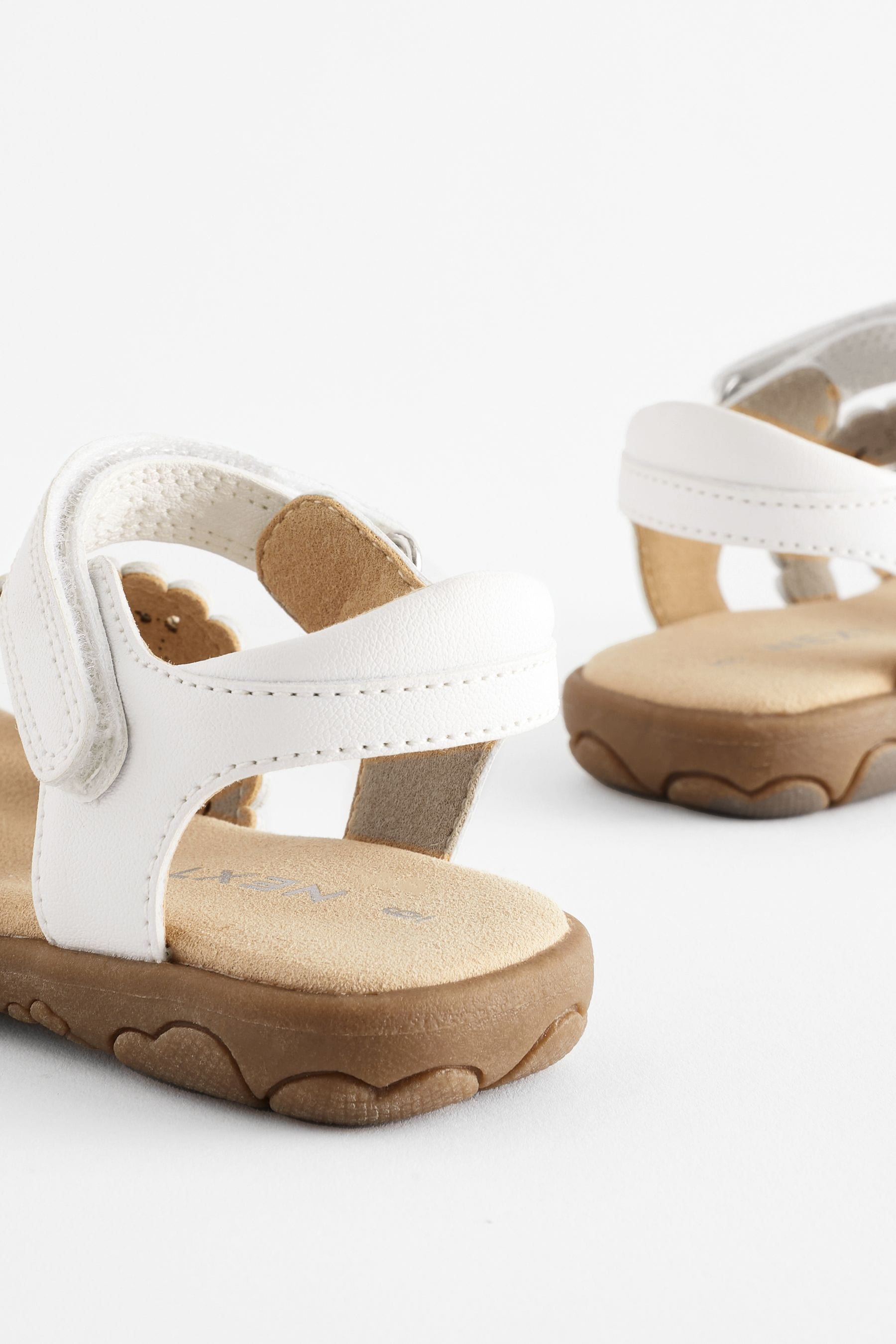 White Cross Strap Sandals