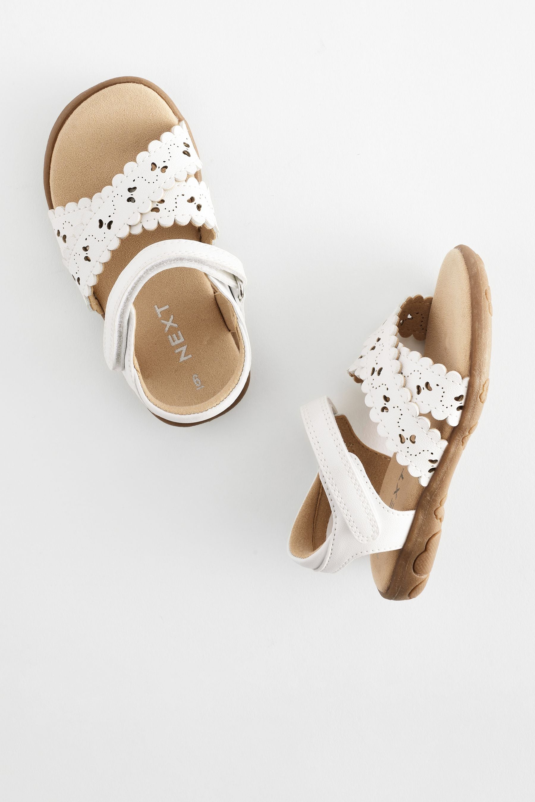 White Cross Strap Sandals