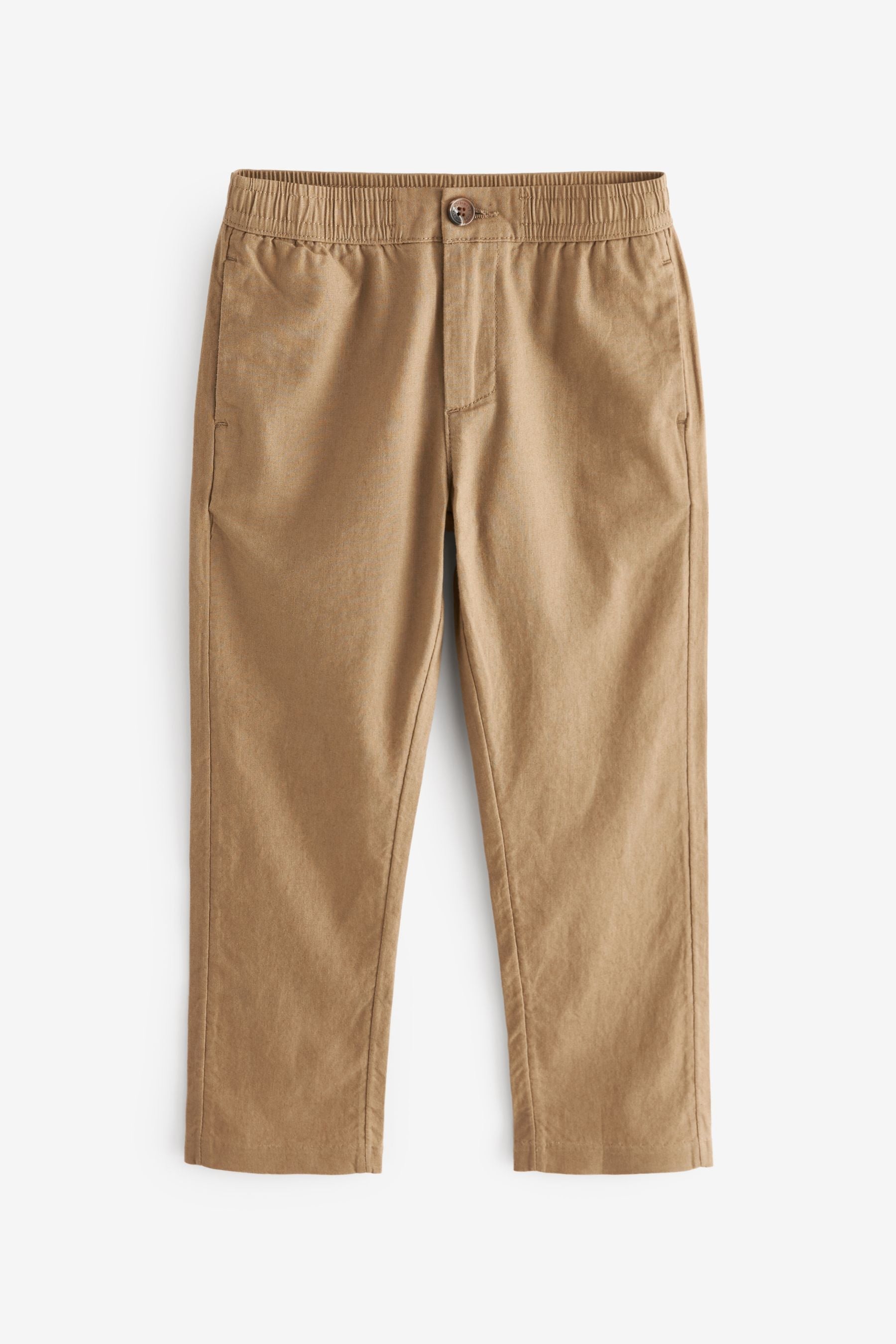 Tan Brown Linen Blend Trousers (3-16yrs)