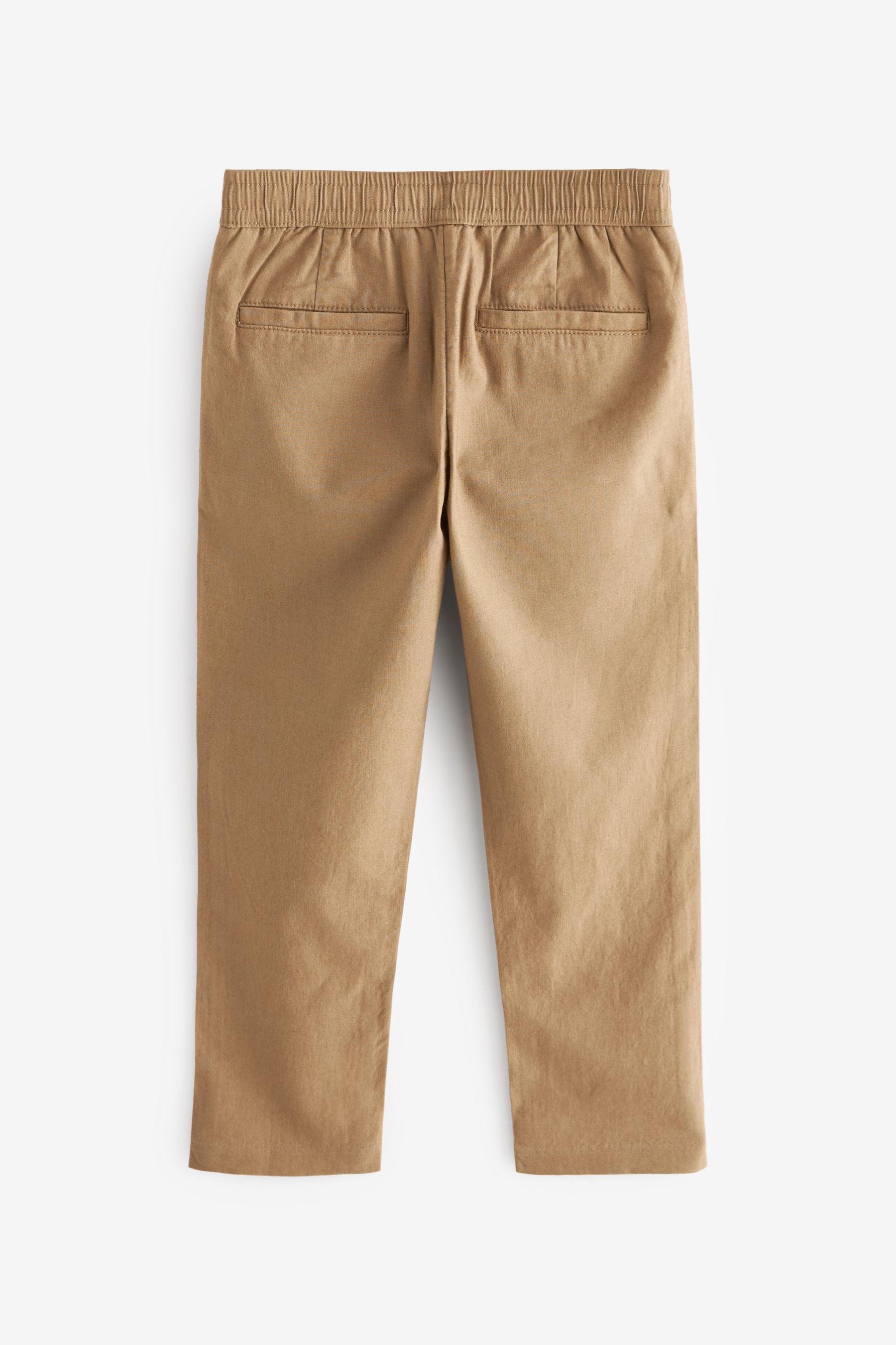 Tan Brown Linen Blend Trousers (3-16yrs)