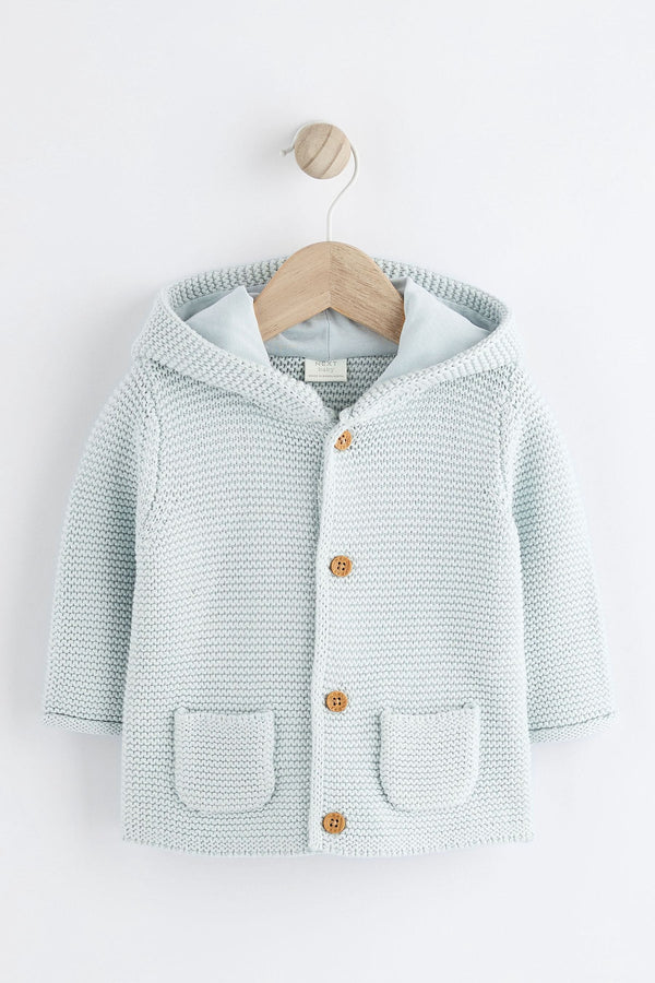 Pale Blue Baby Knitted Cardigan (0mths-2yrs)