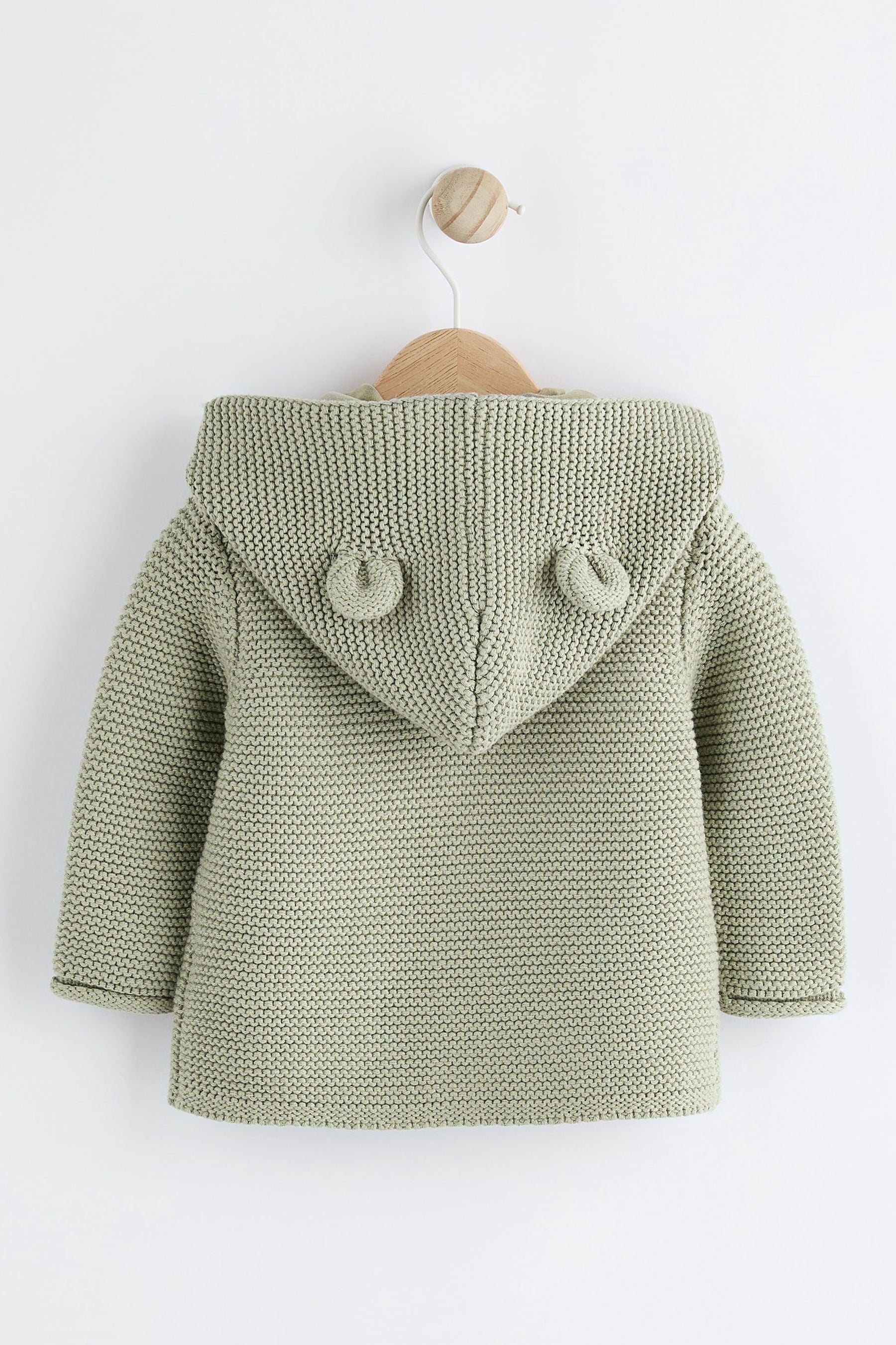 Sage Green Baby Knitted Cardigan (0mths-2yrs)