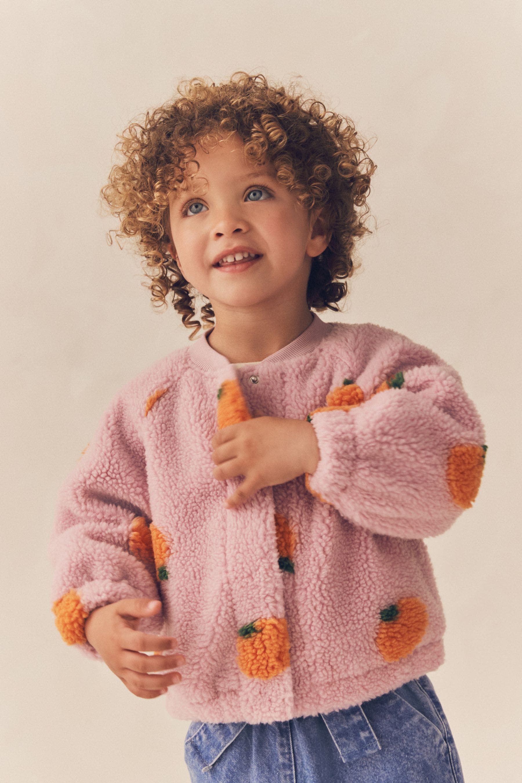 Pink Pumpkin Borg Bomber Jacket (3mths-8yrs)