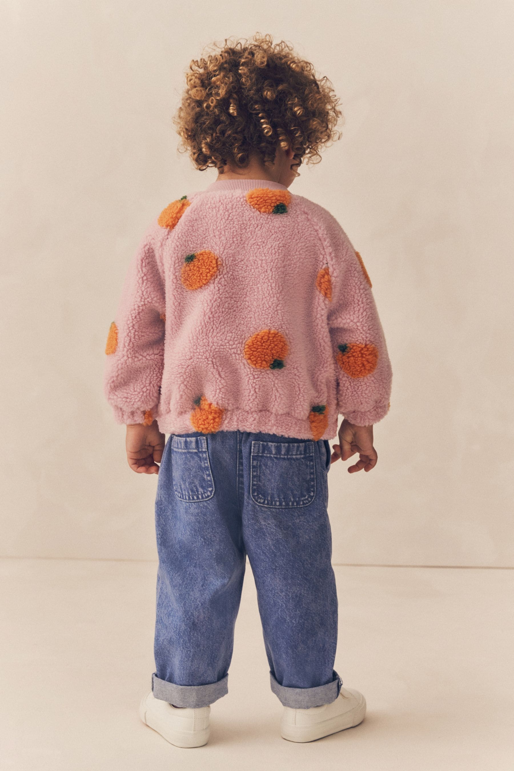 Pink Pumpkin Borg Bomber Jacket (3mths-8yrs)