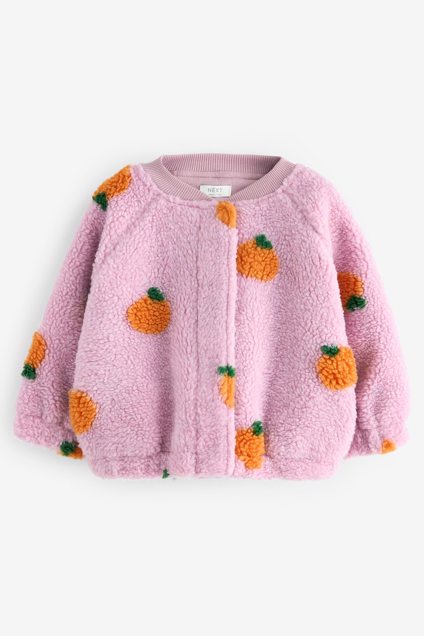 Pink Pumpkin Borg Bomber Jacket (3mths-8yrs)