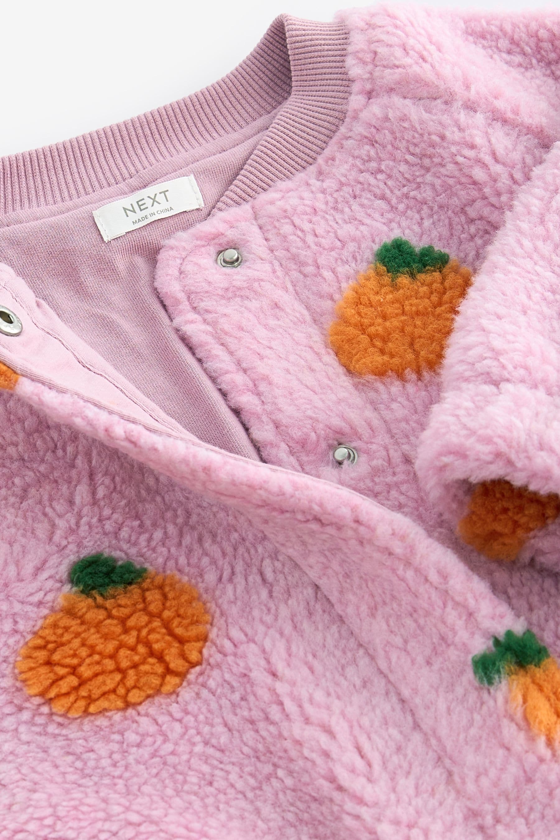 Pink Pumpkin Borg Fleece Bomber Jacket (3mths-8yrs)