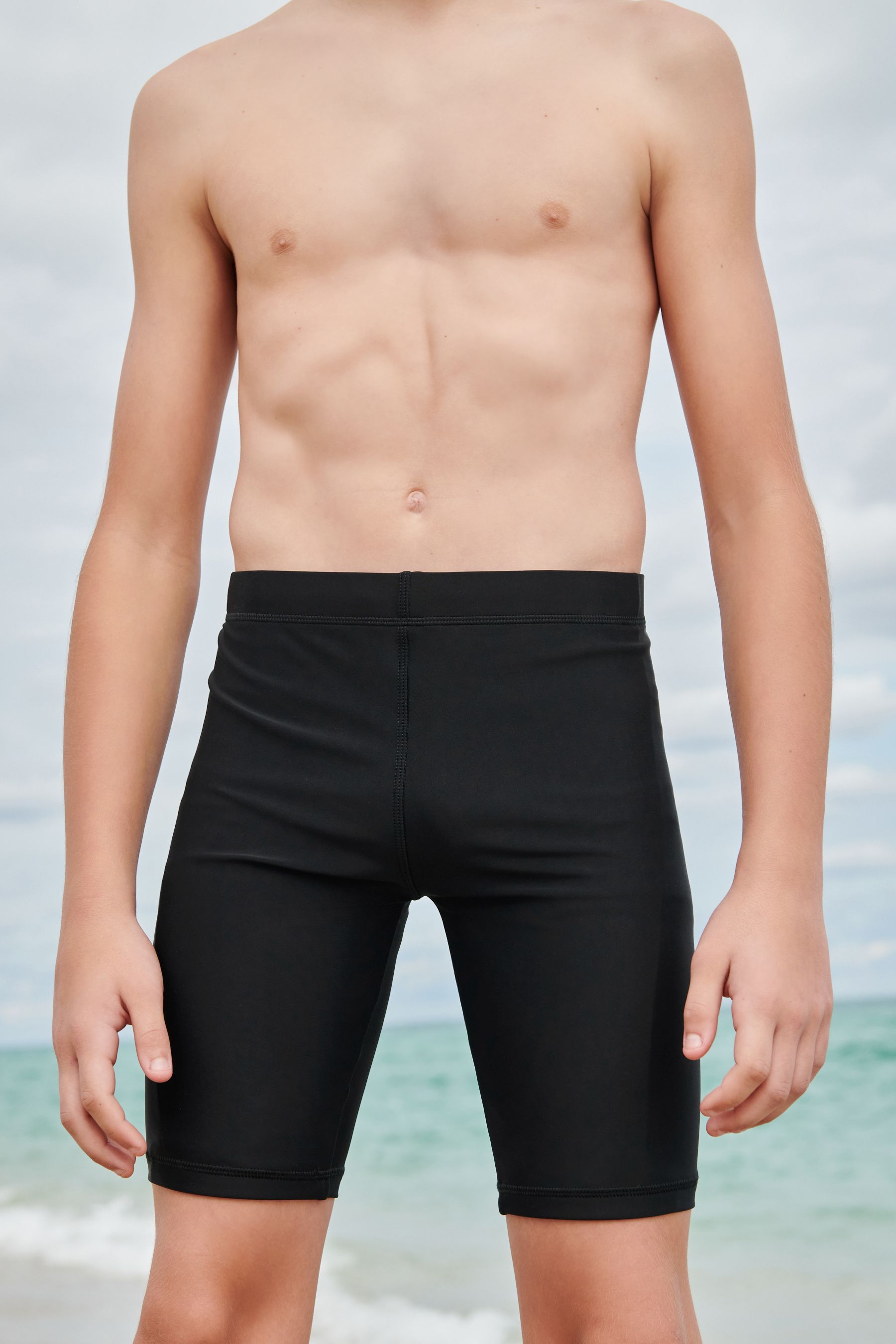 Black Stretch Swim Shorts (3-16yrs)