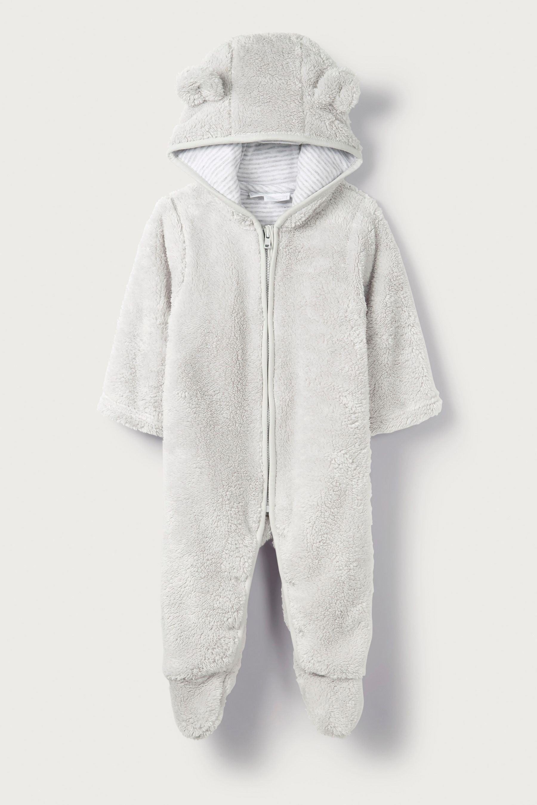 The White Company Teddy Bear Fleece Toddler Pramsuit