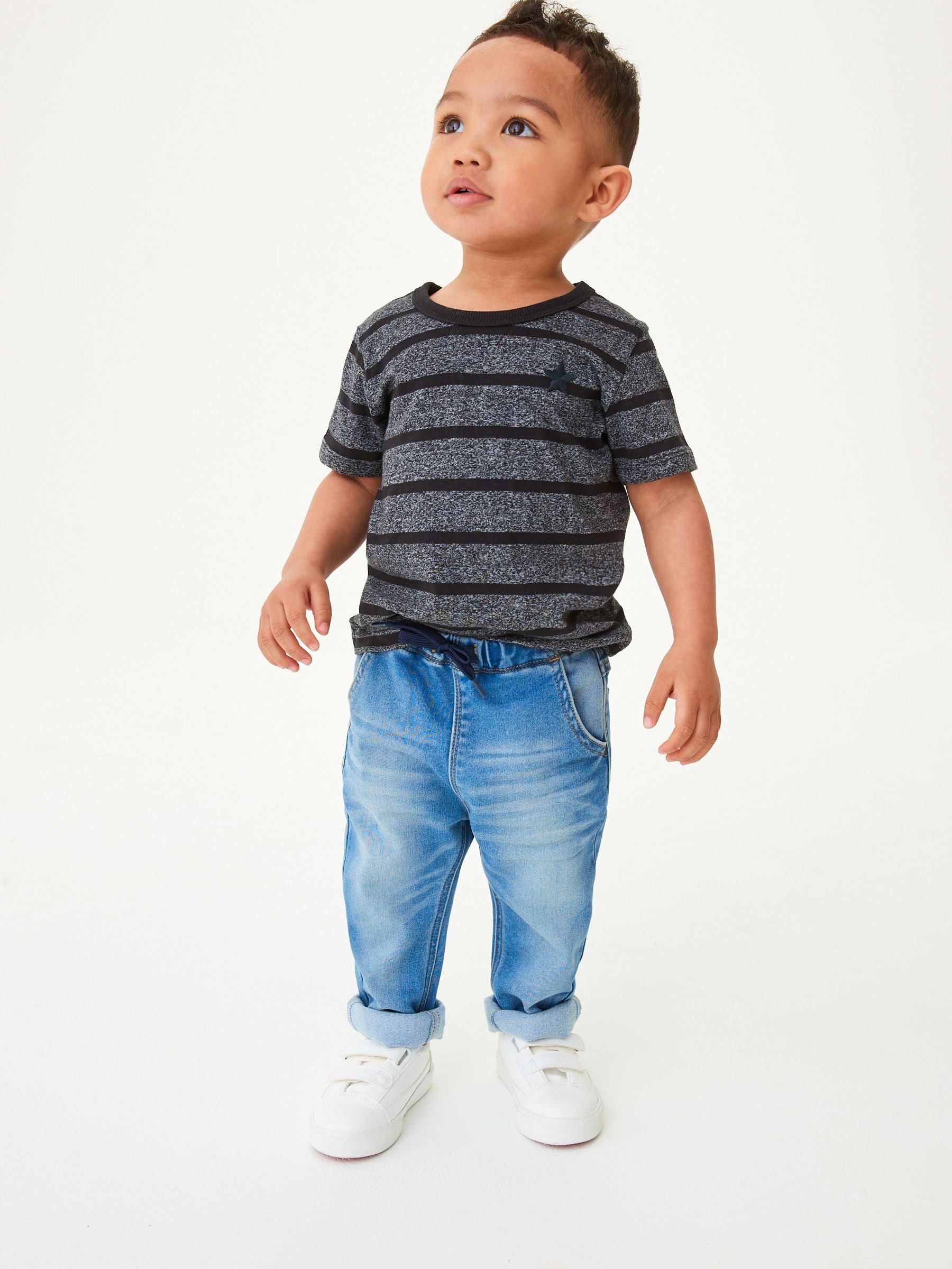 Mid Blue Denim Super Soft Pull-On Jeans With Stretch (3mths-7yrs)