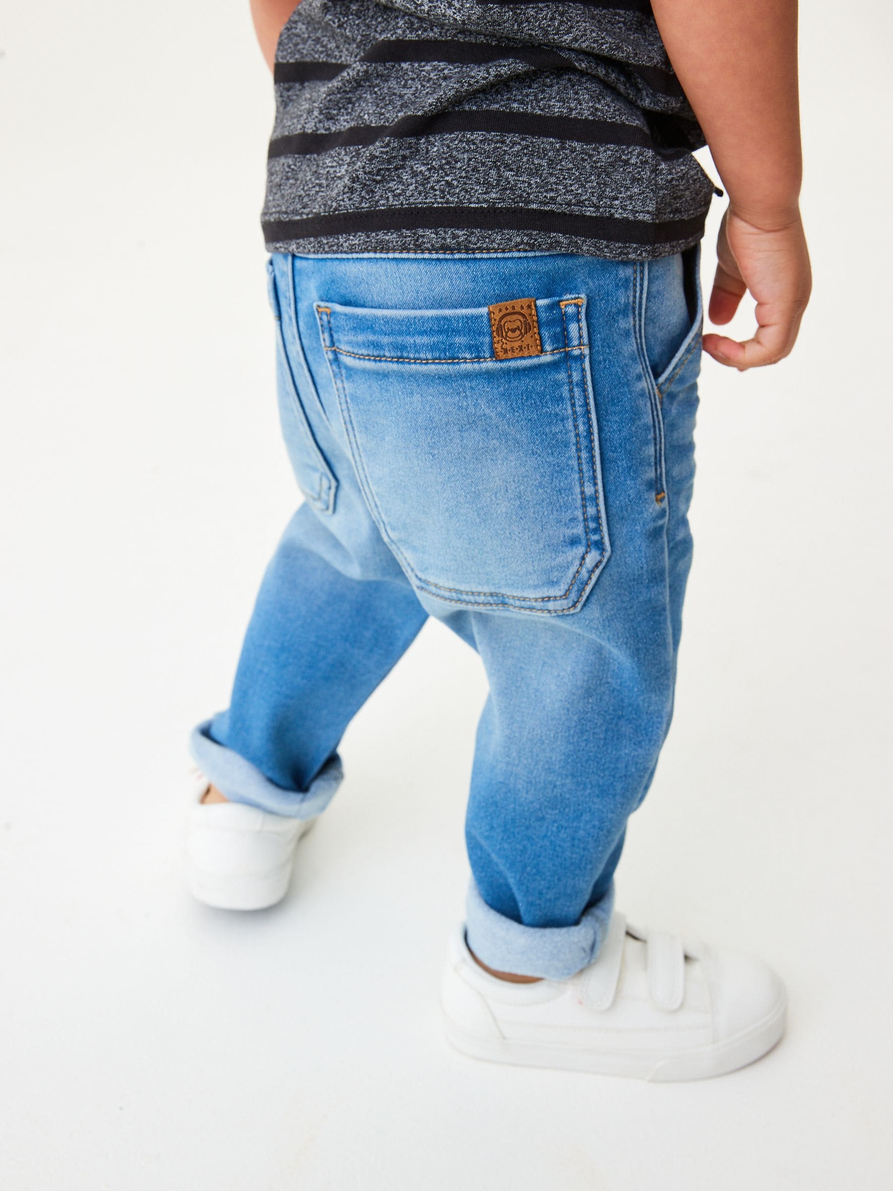 Mid Blue Denim Super Soft Pull-On Jeans With Stretch (3mths-7yrs)