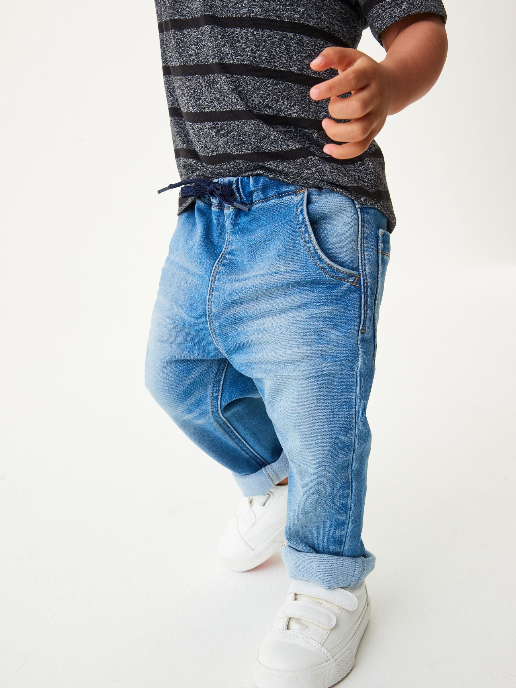 Mid Blue Denim Super Soft Pull-On Jeans With Stretch (3mths-7yrs)