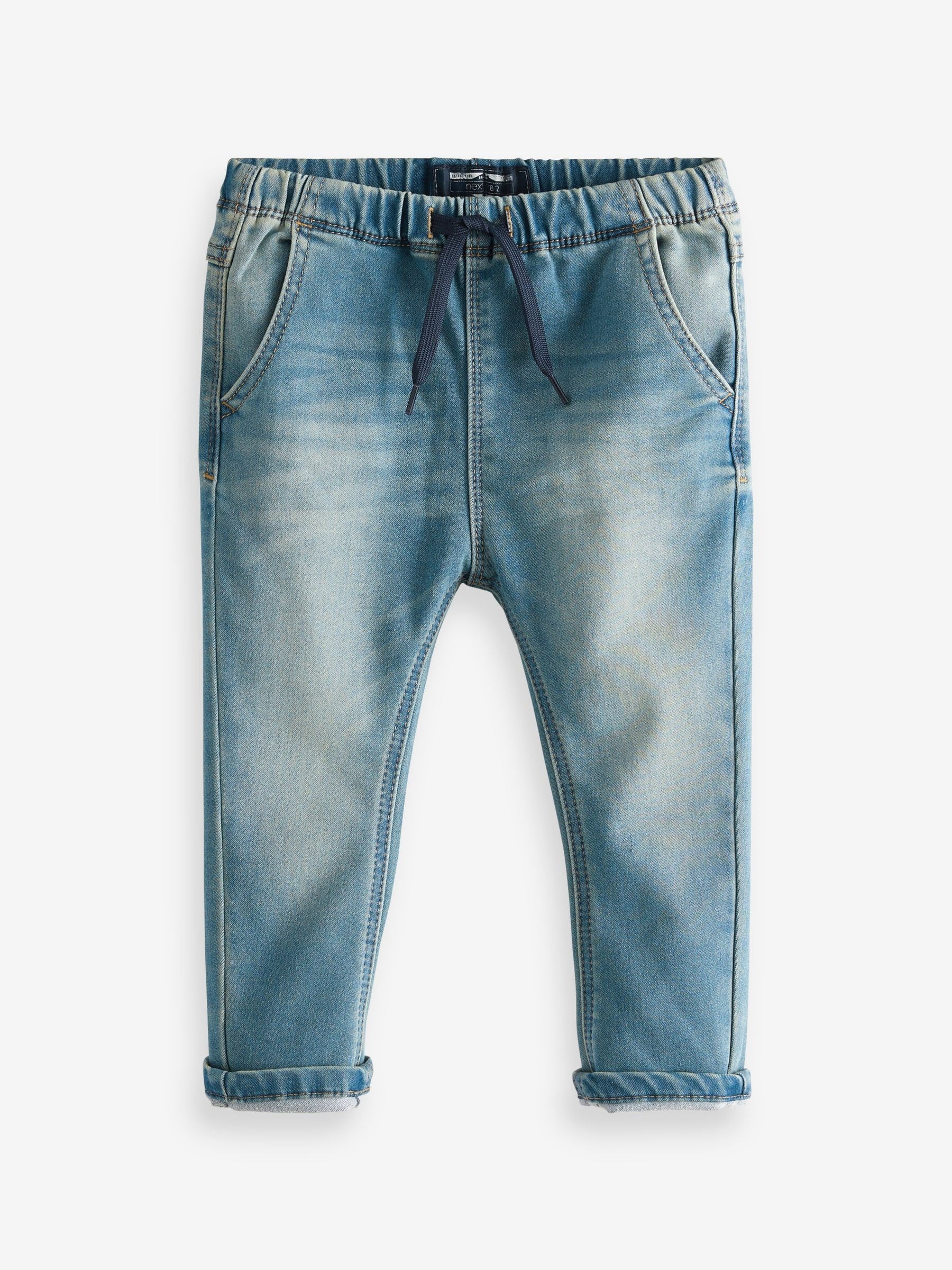 Mid Blue Denim Super Soft Pull-On Jeans With Stretch (3mths-7yrs)