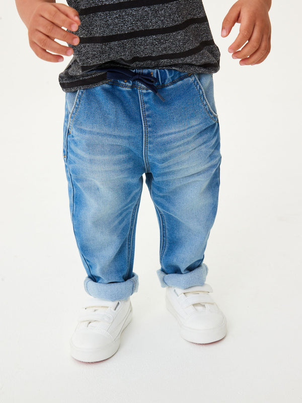 Mid Blue Denim Super Soft Pull-On Jeans With Stretch (3mths-7yrs)