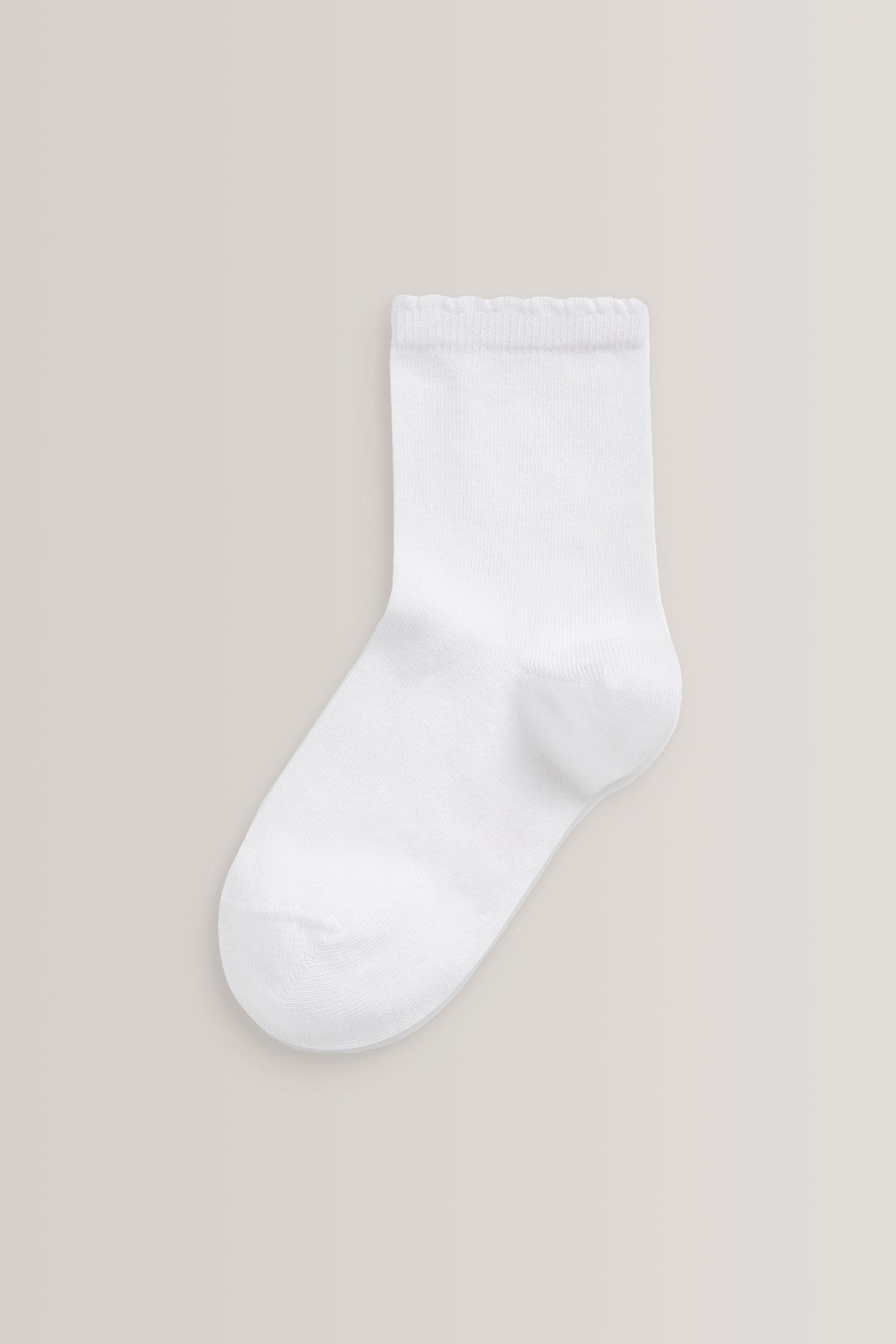 White 10 Pack Cotton Rich School Ankle Socks