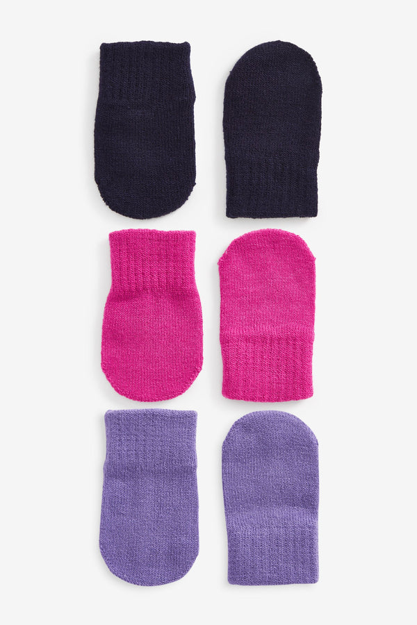 Multi Fluffy Magic Mitts 3 Pack (3mths-6yrs)