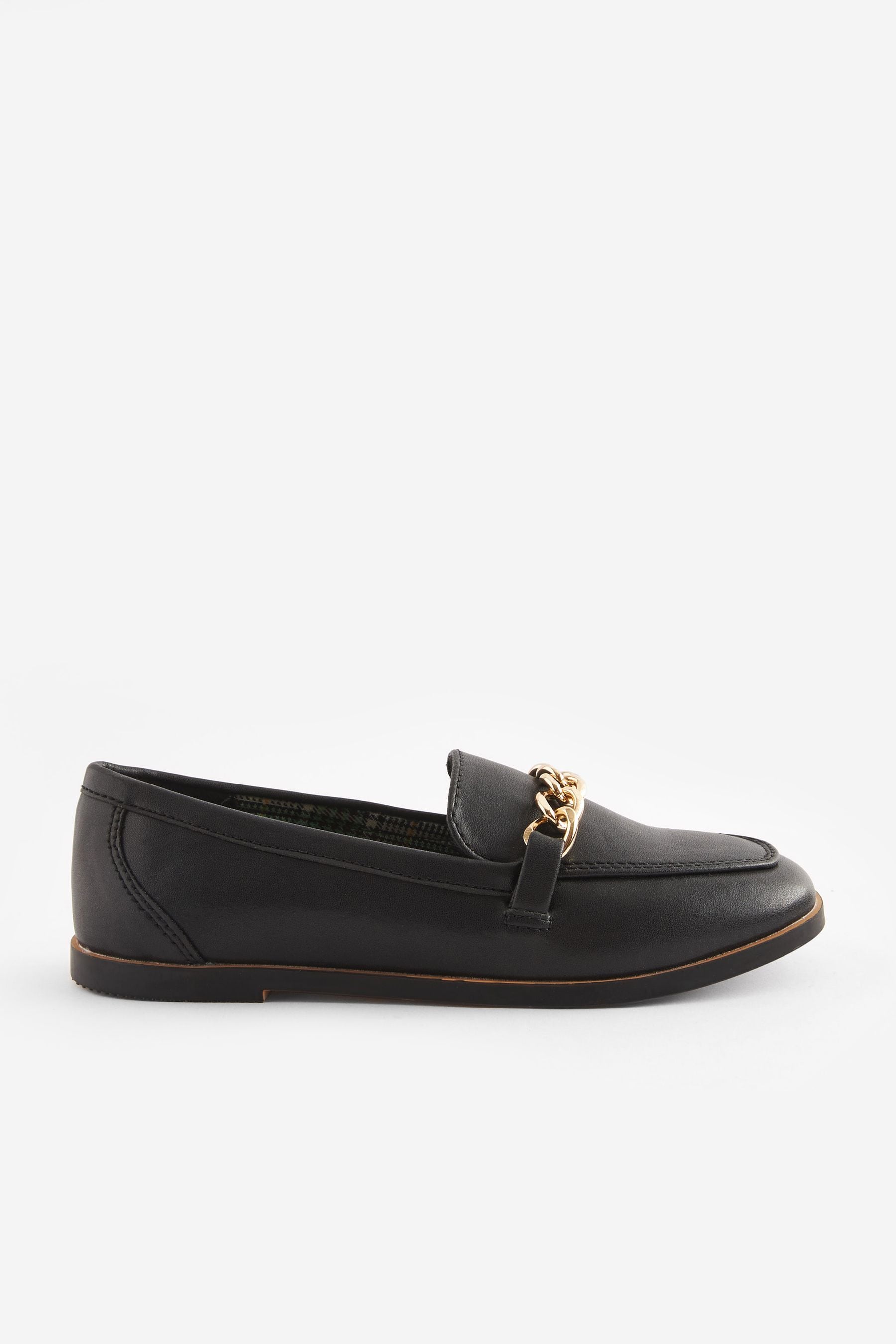 Black Chain Loafers