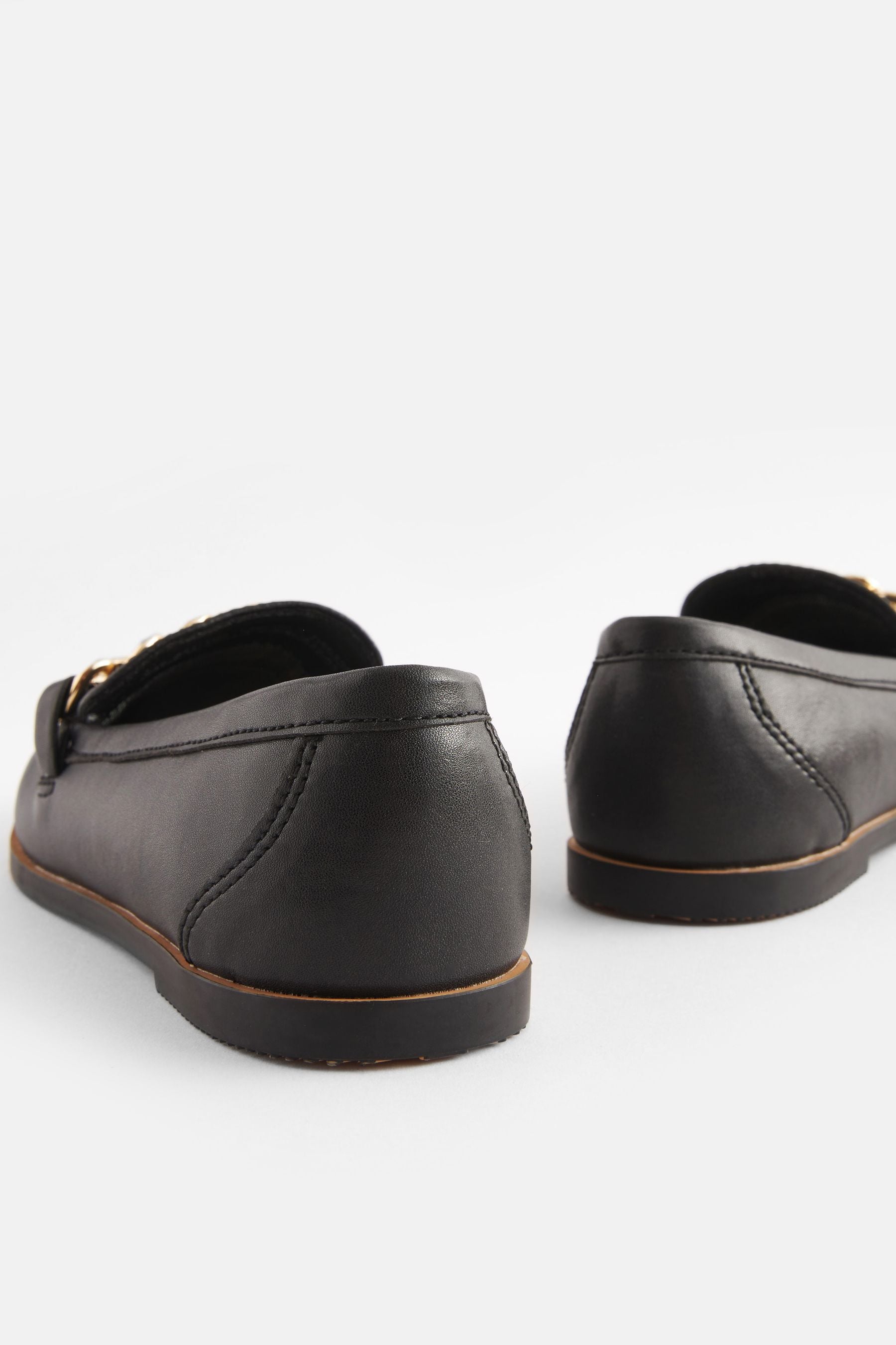 Black Chain Loafers